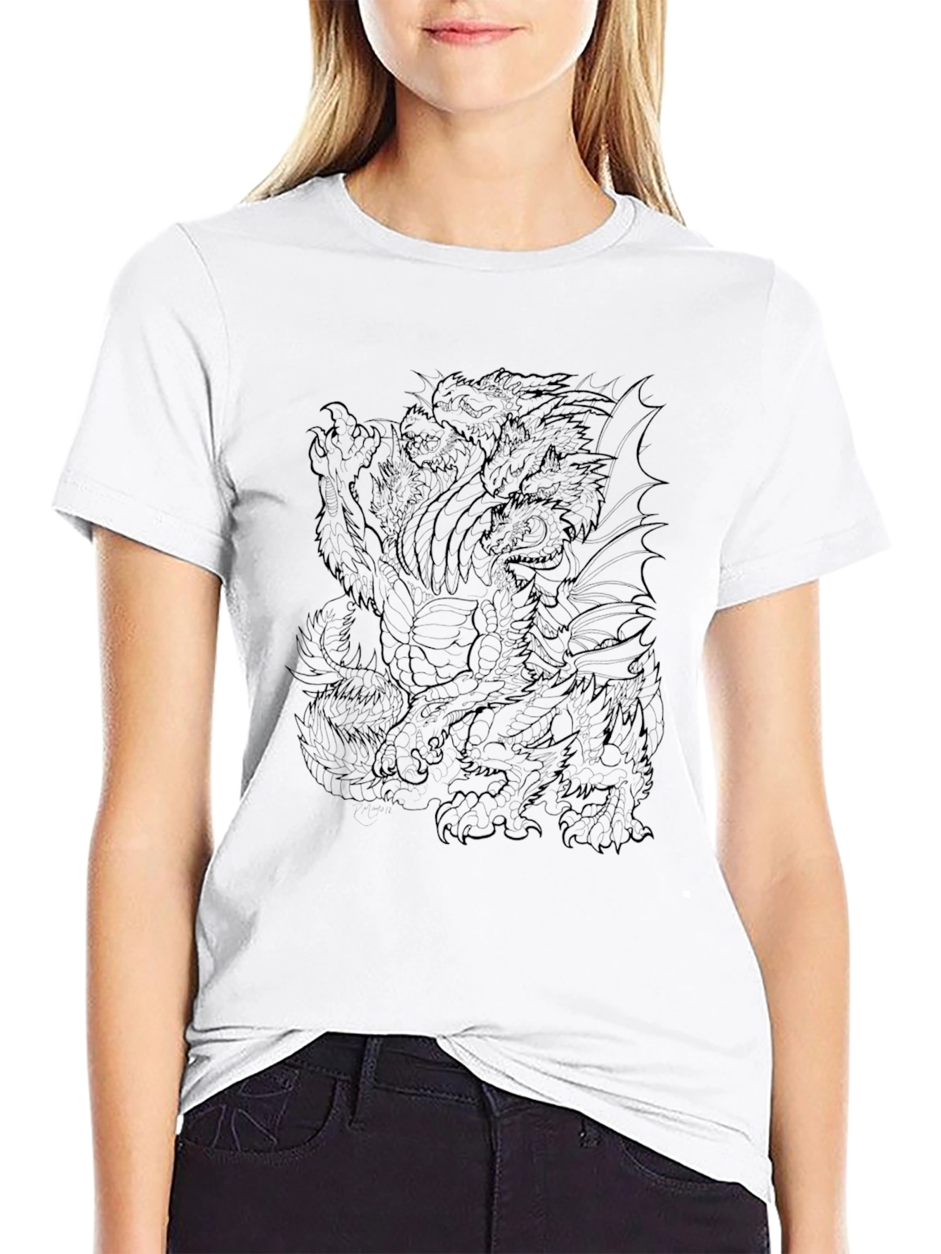 Mens Black Dragon Graphic T-Shirt