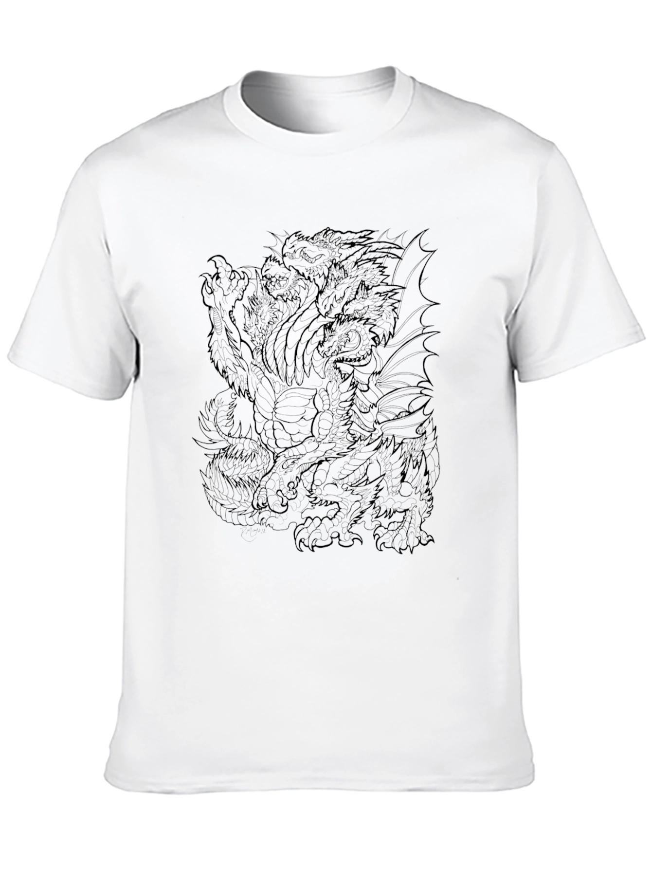 Mens Black Dragon Graphic T-Shirt