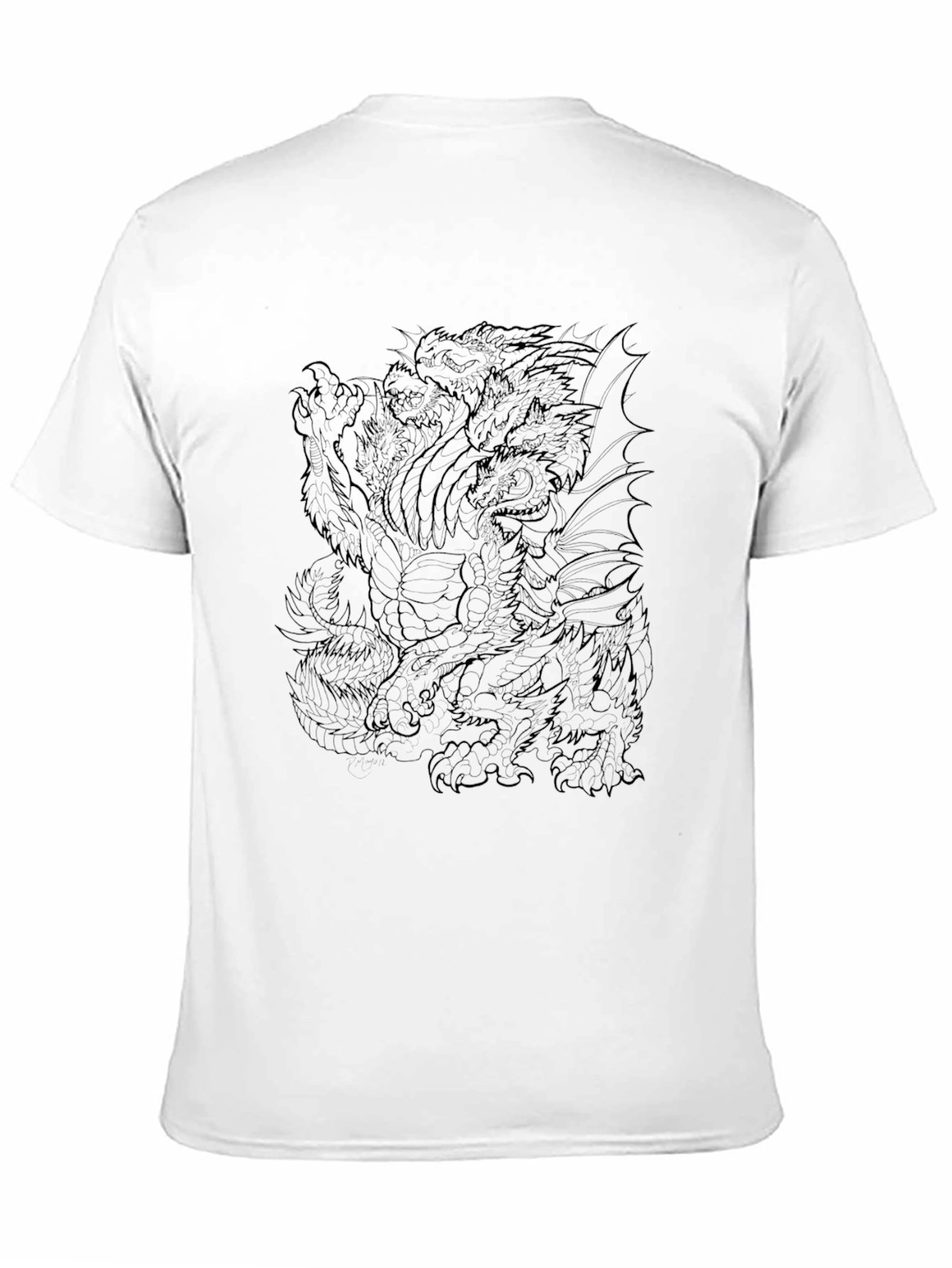 Mens Black Dragon Graphic T-Shirt