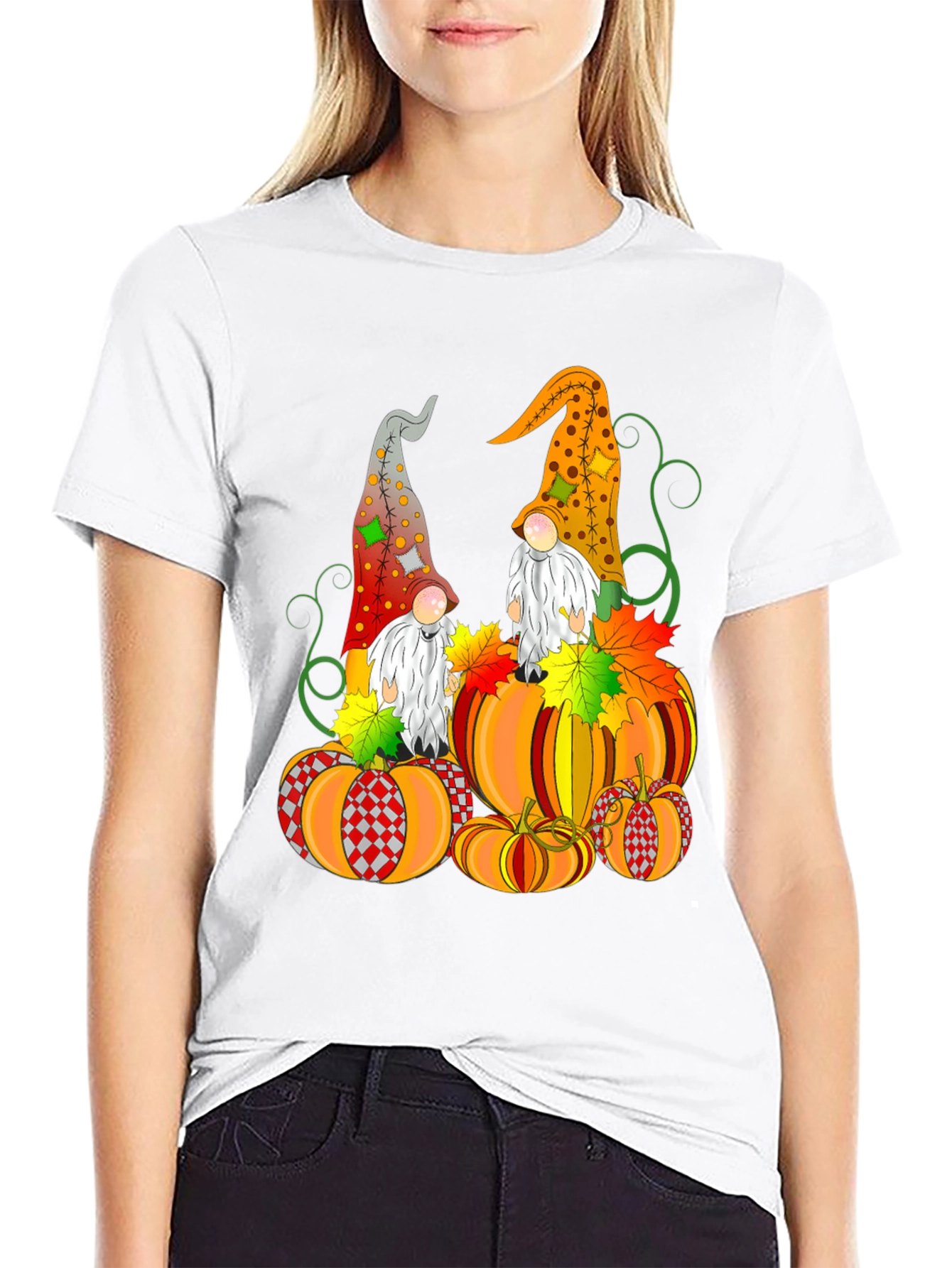 Gnome & Pumpkin Fall T-Shirt
