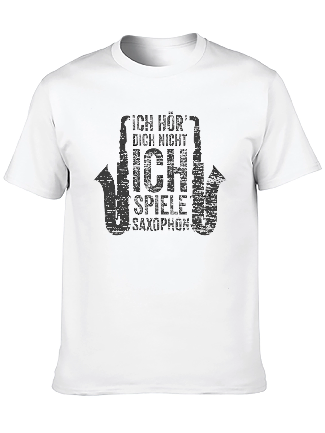 Ich Höre Nicht Saxophone T-Shirt Musician Tee