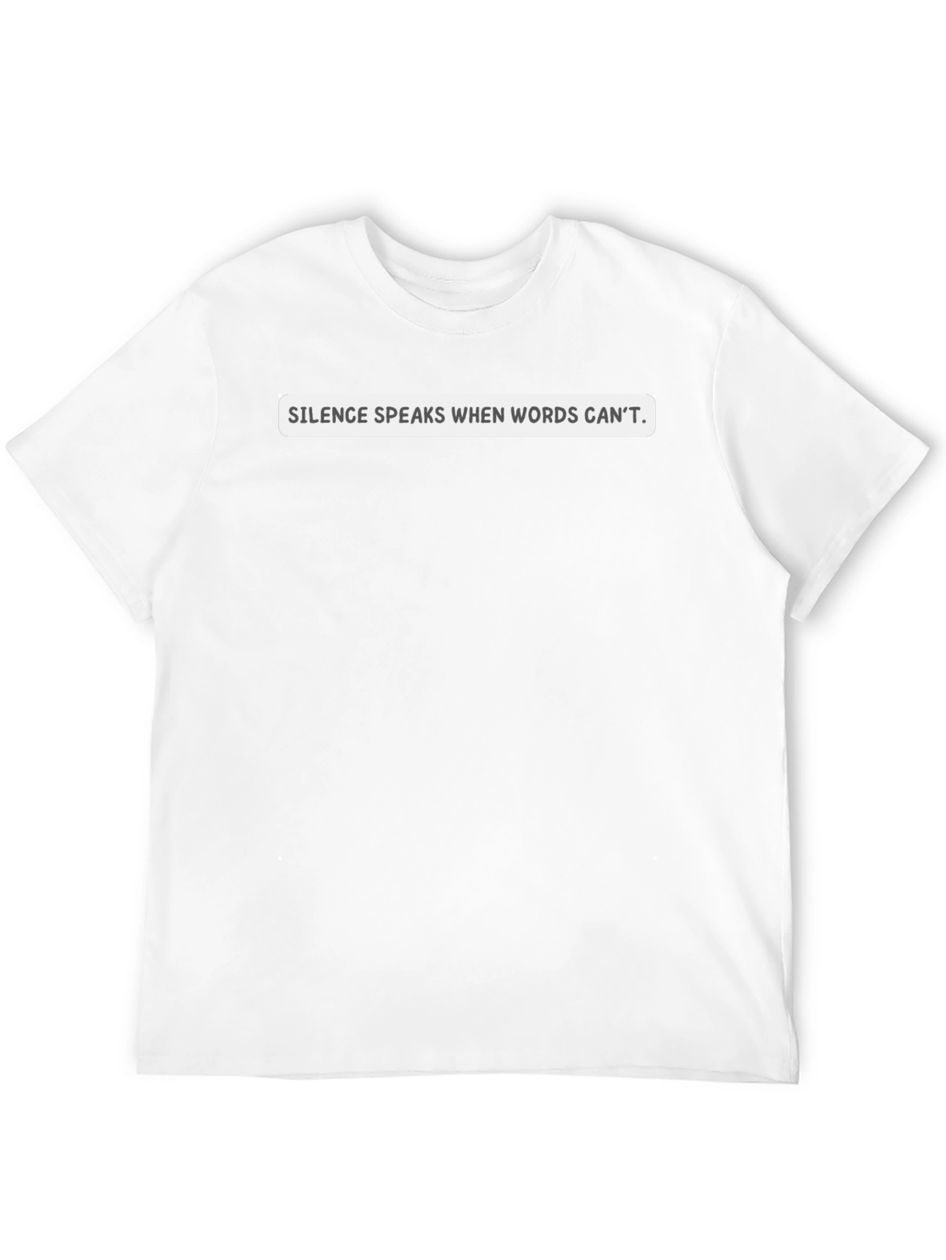 Silence Speaks Graphic Black T-Shirt