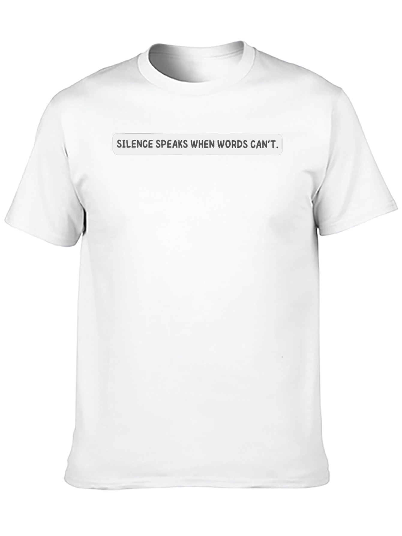 Silence Speaks Graphic Black T-Shirt