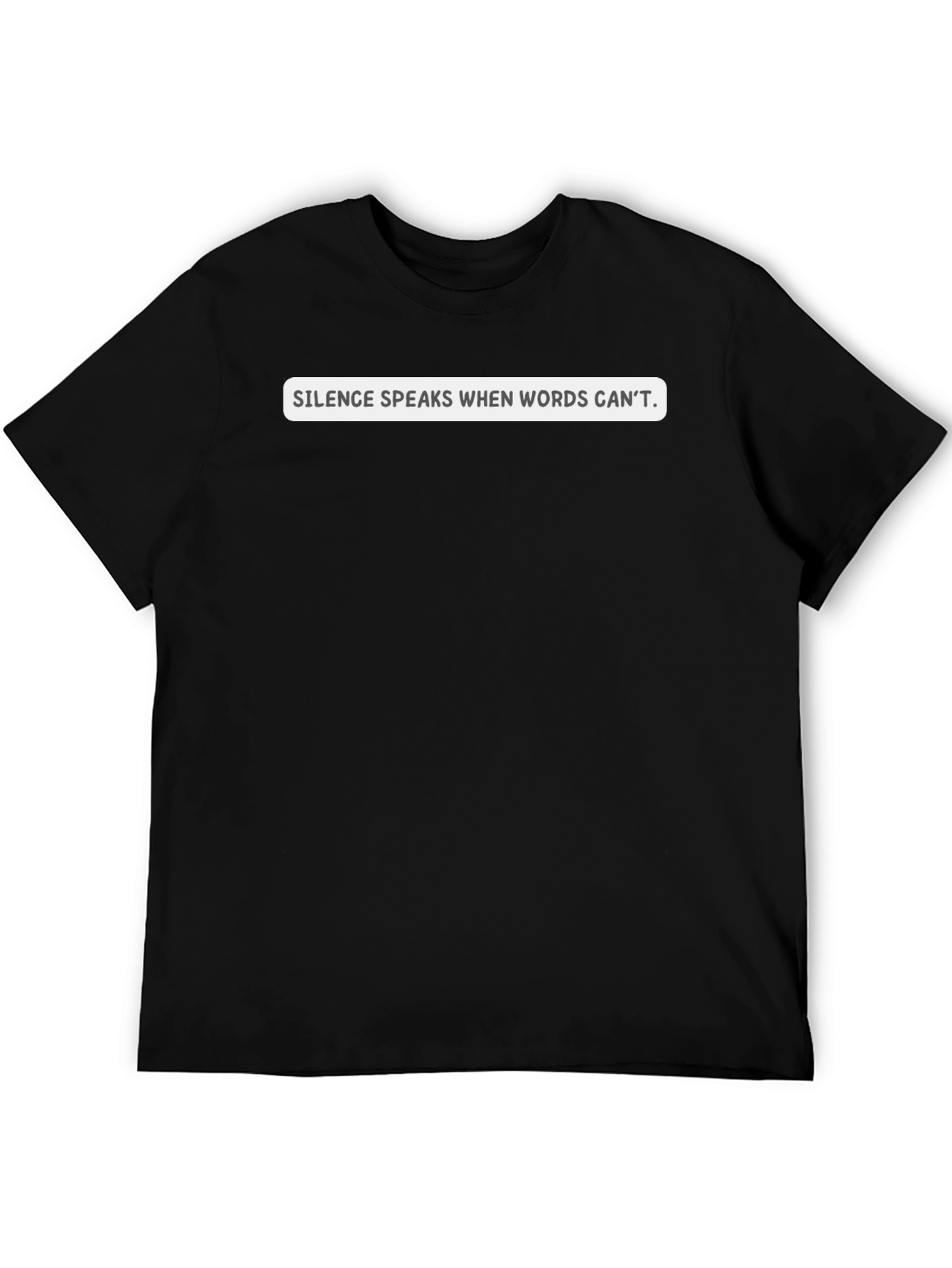 Silence Speaks Graphic Black T-Shirt