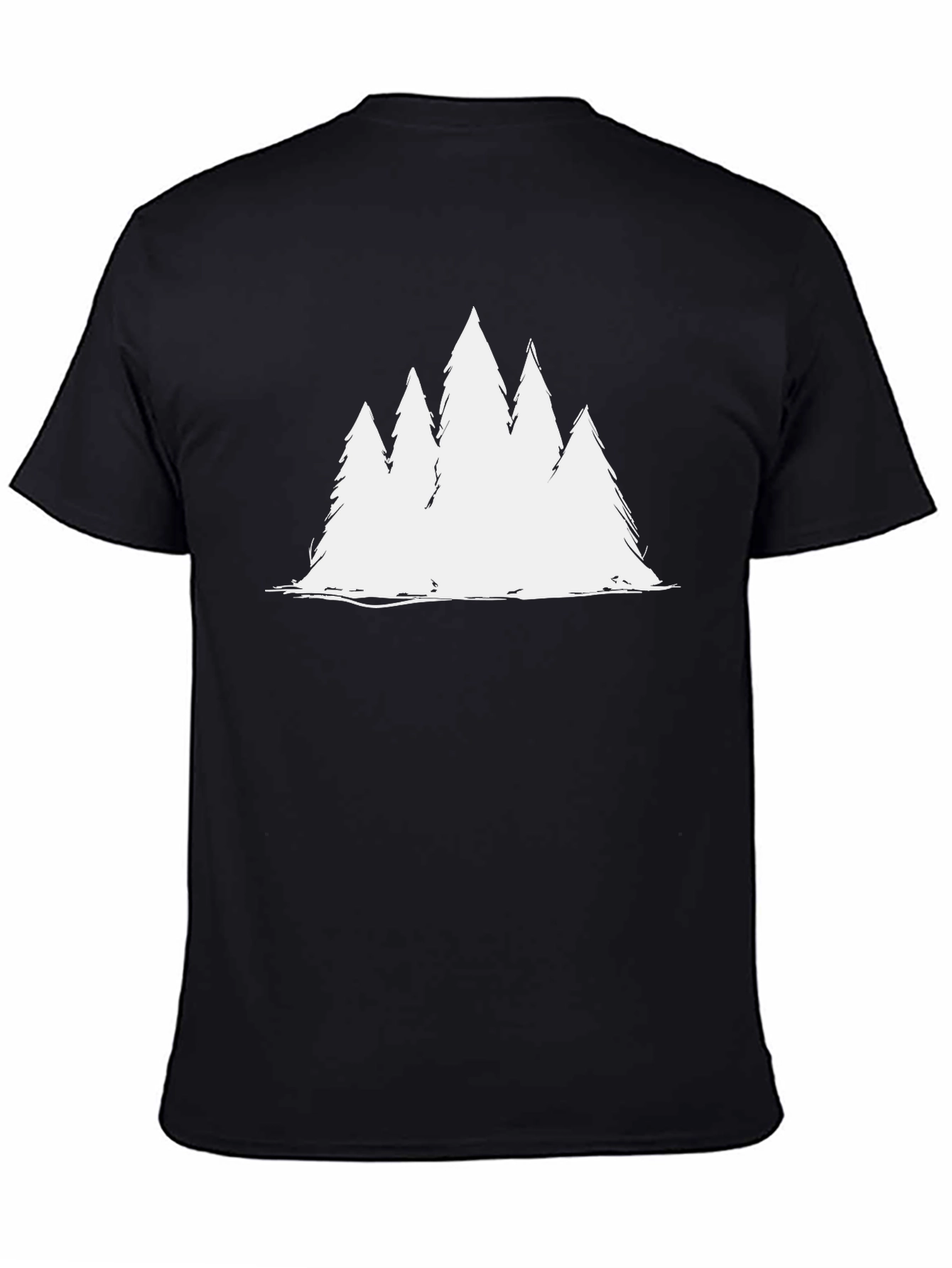 Rustic Tree Graphic Tee - Soft Black Cotton Blend