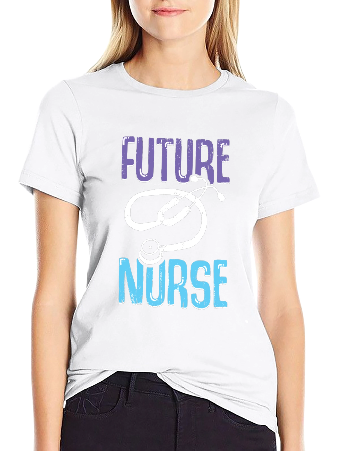 Future Nurse Graphic T-Shirt - Black