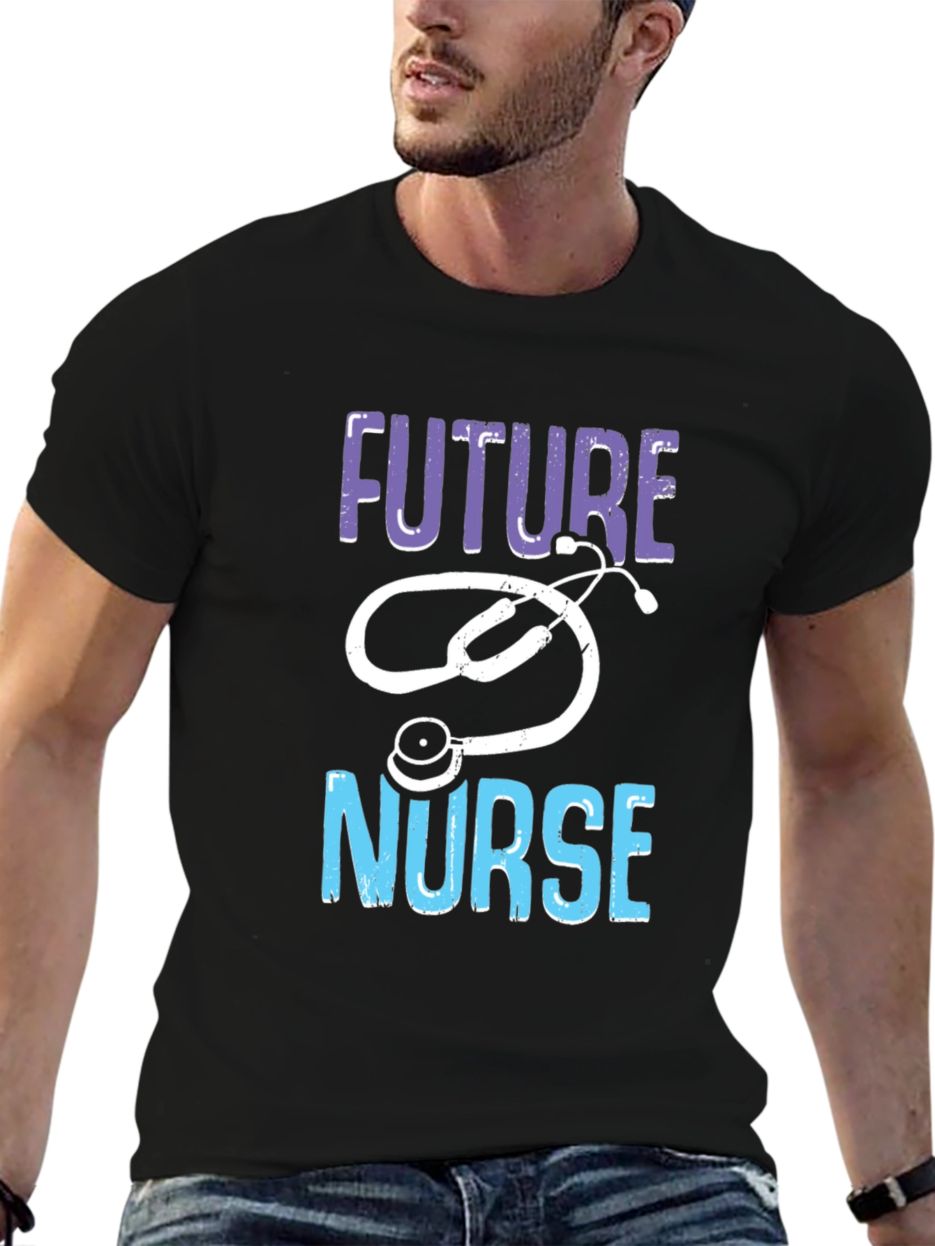 Future Nurse Graphic T-Shirt - Black