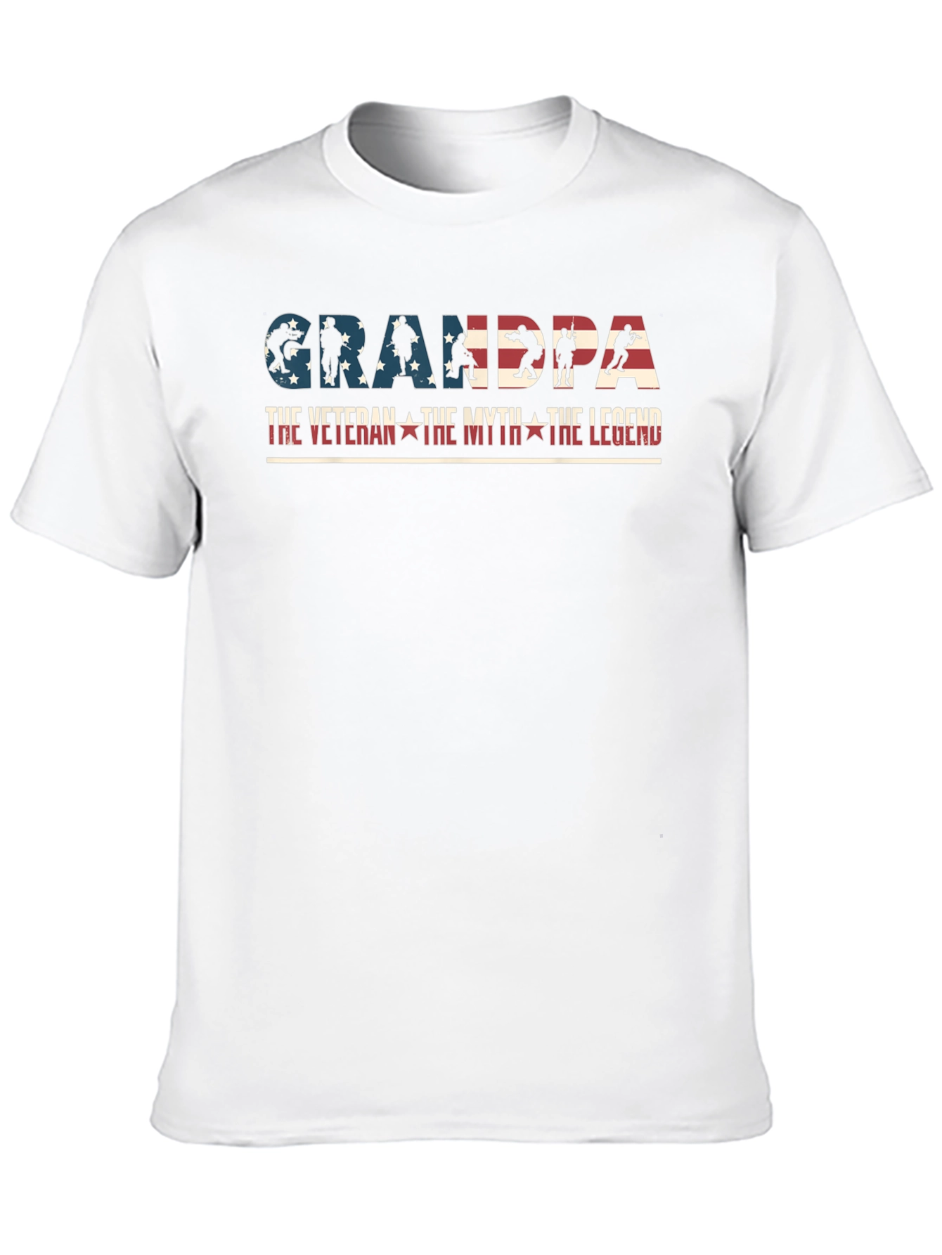Grandpa Veteran Myth Legend Patriotic T-Shirt
