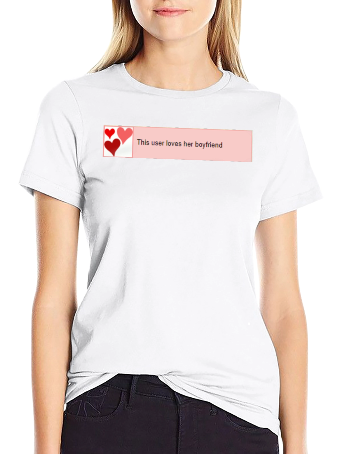 Loves Her Boyfriend Black T-Shirt