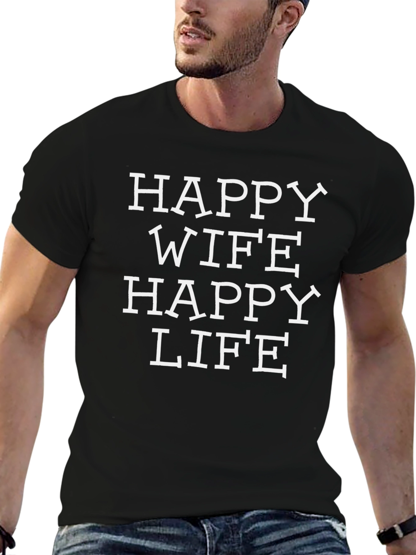 Happy Wife Happy Life Graphic T-Shirt