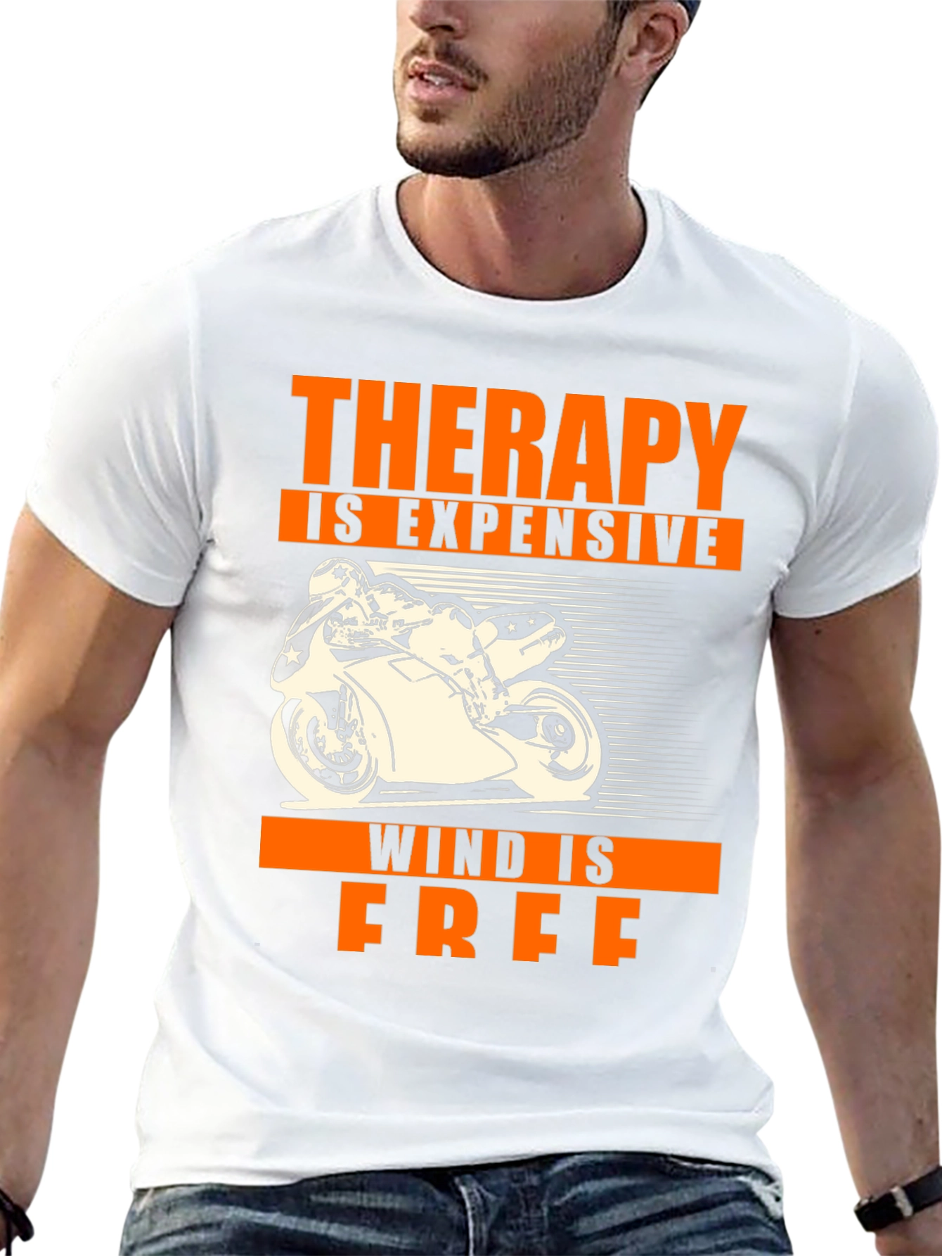 Therapy is Expensive Wind is Free Biker T-Shirt