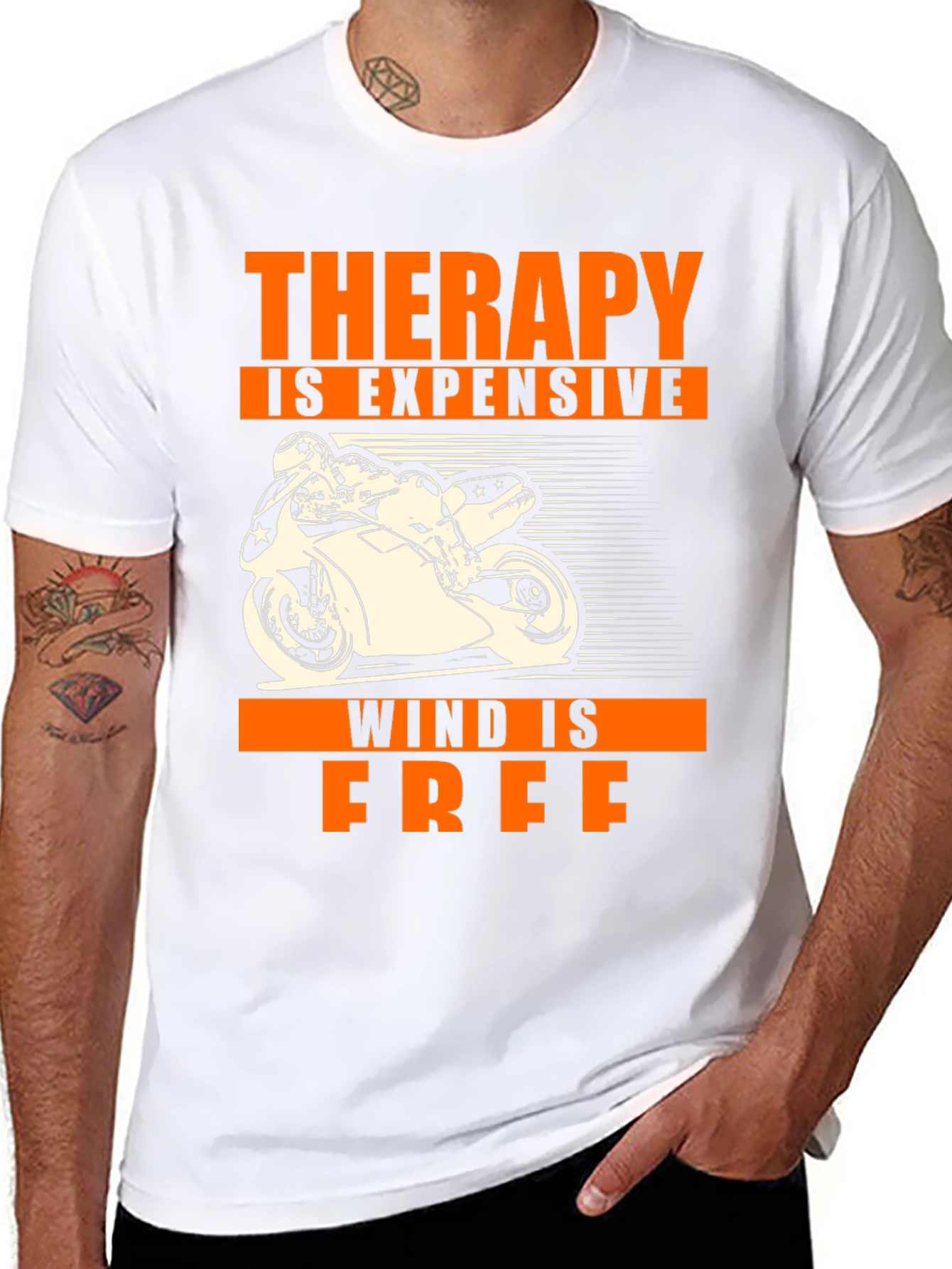 Therapy is Expensive Wind is Free Biker T-Shirt