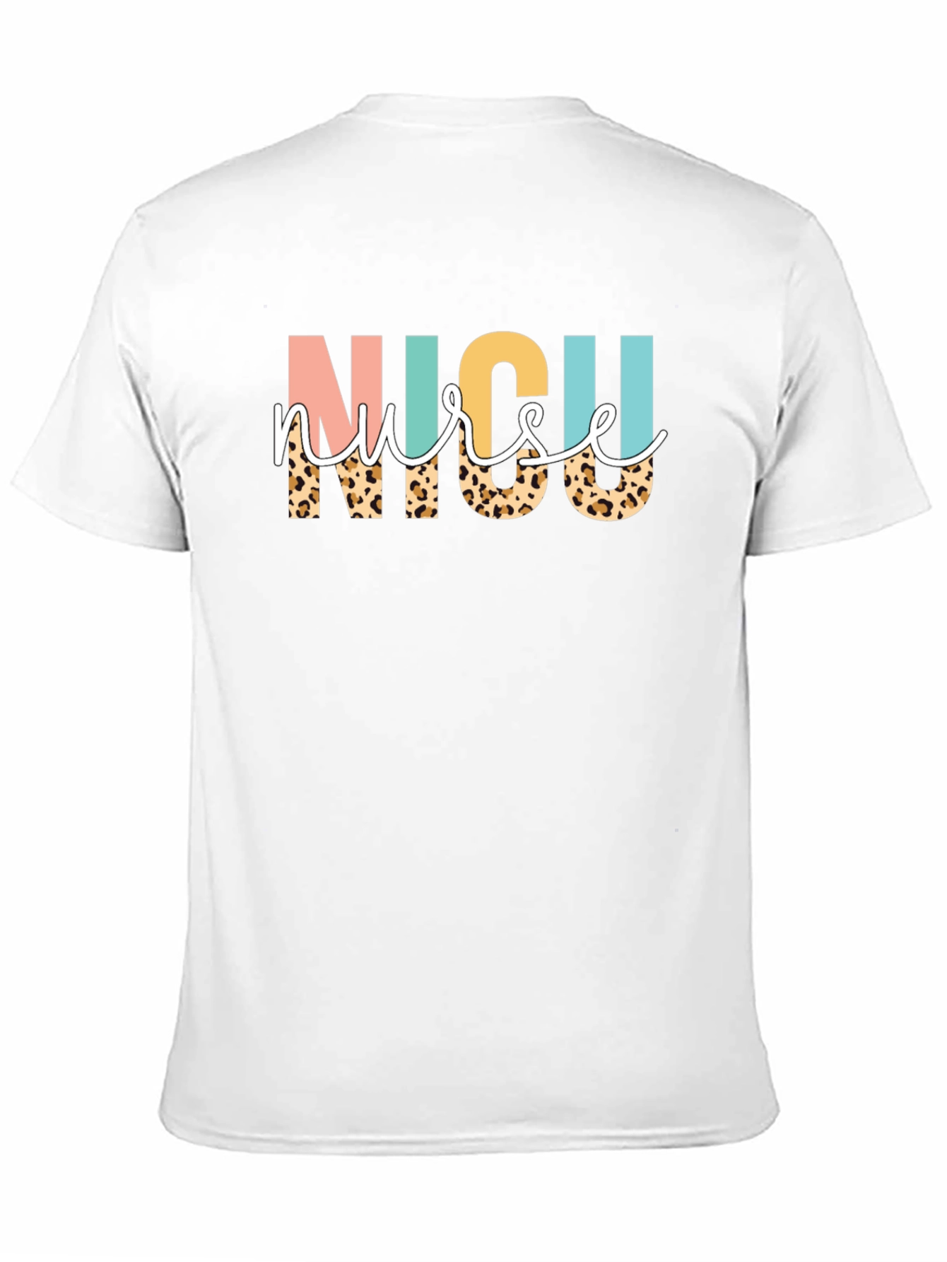 NICU Nurse Leopard Print Graphic T-Shirt