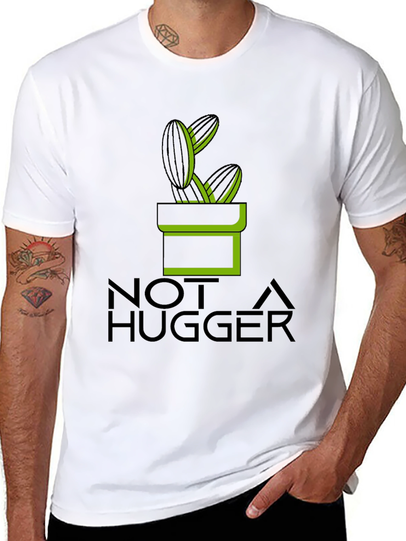 Not A Hugger Cactus T-Shirt - Unisex