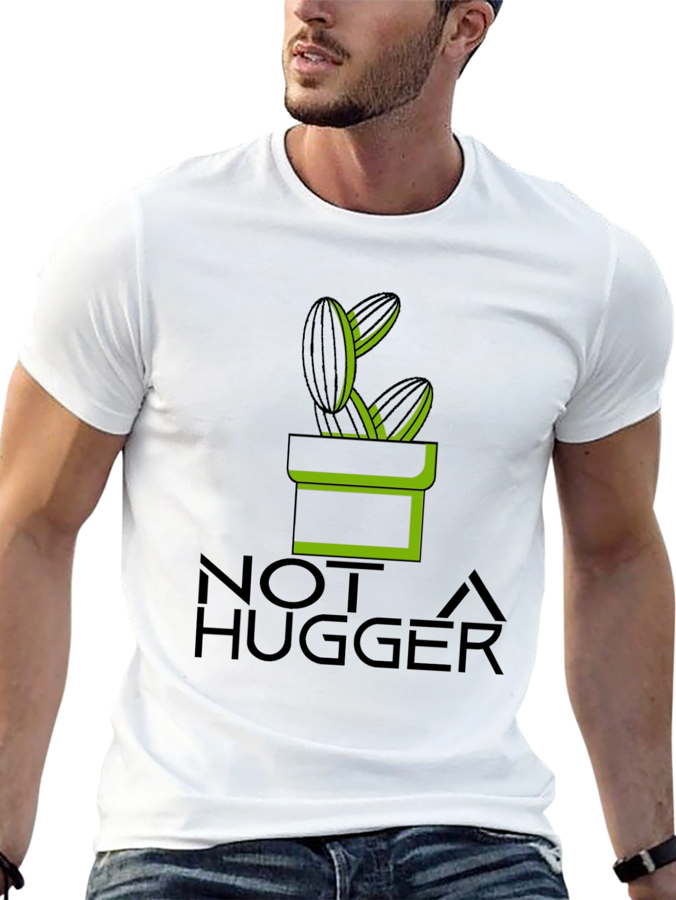 Not A Hugger Cactus T-Shirt - Unisex