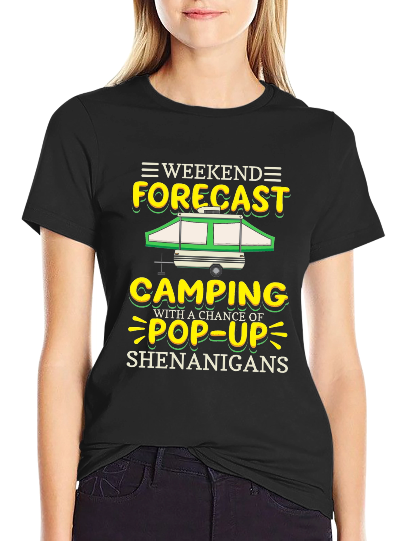 Weekend Camping Pop-Up Shenanigans Graphic Tee