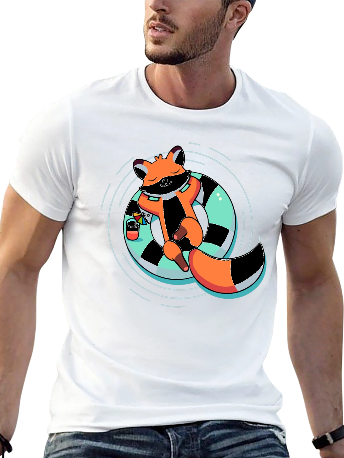 Cool Fox Lounging Graphic Tee