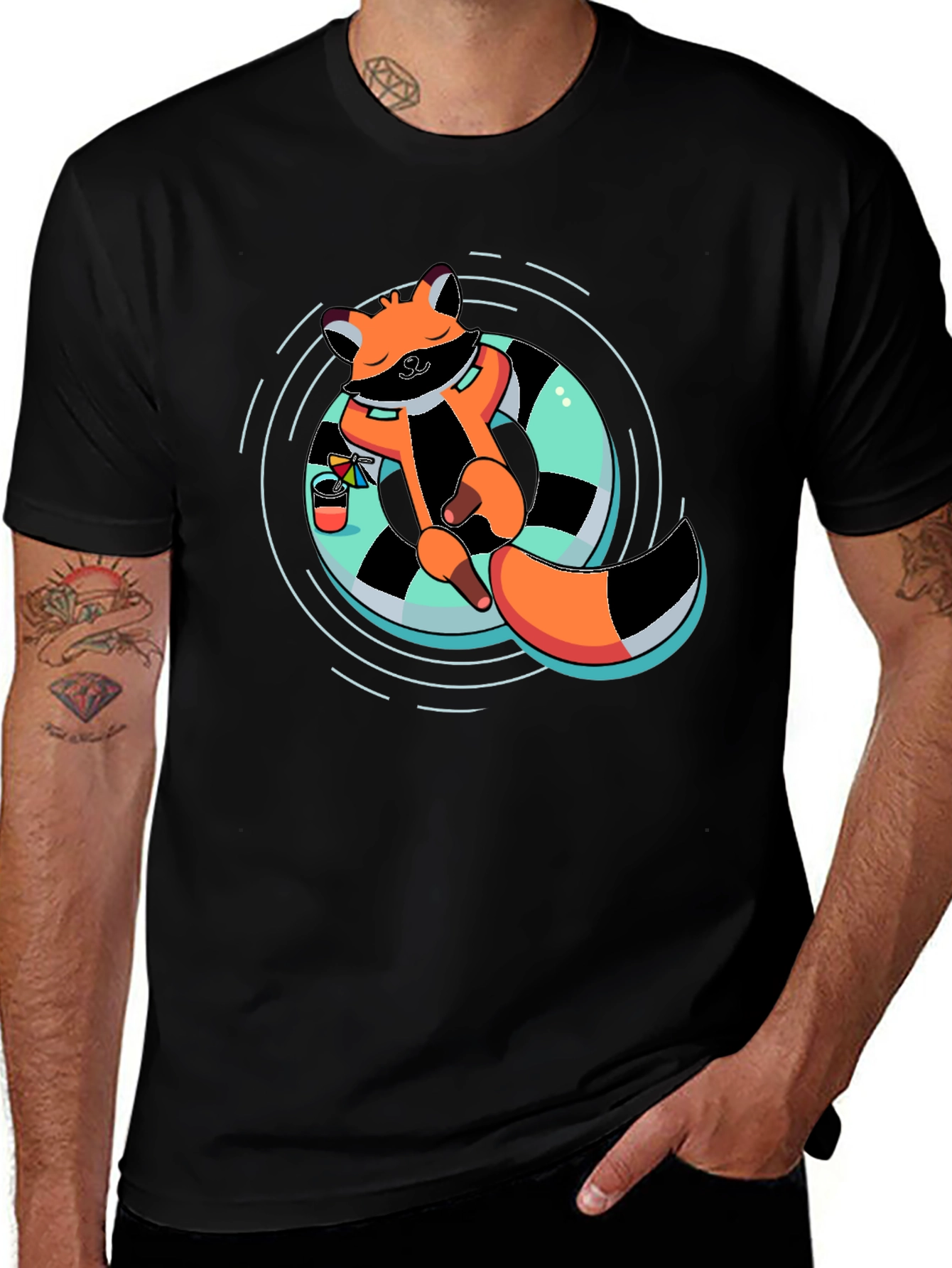 Cool Fox Lounging Graphic Tee