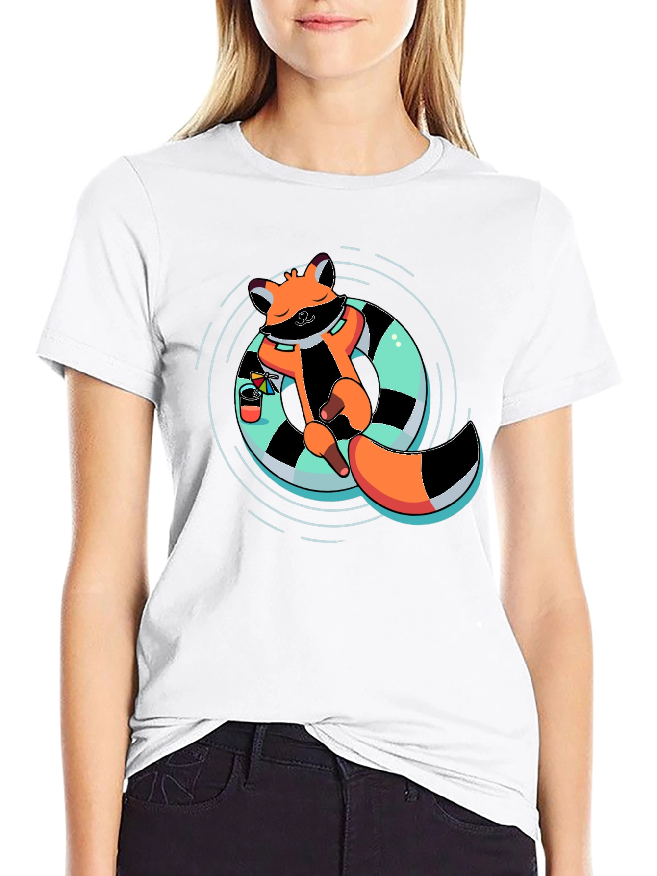 Cool Fox Lounging Graphic Tee
