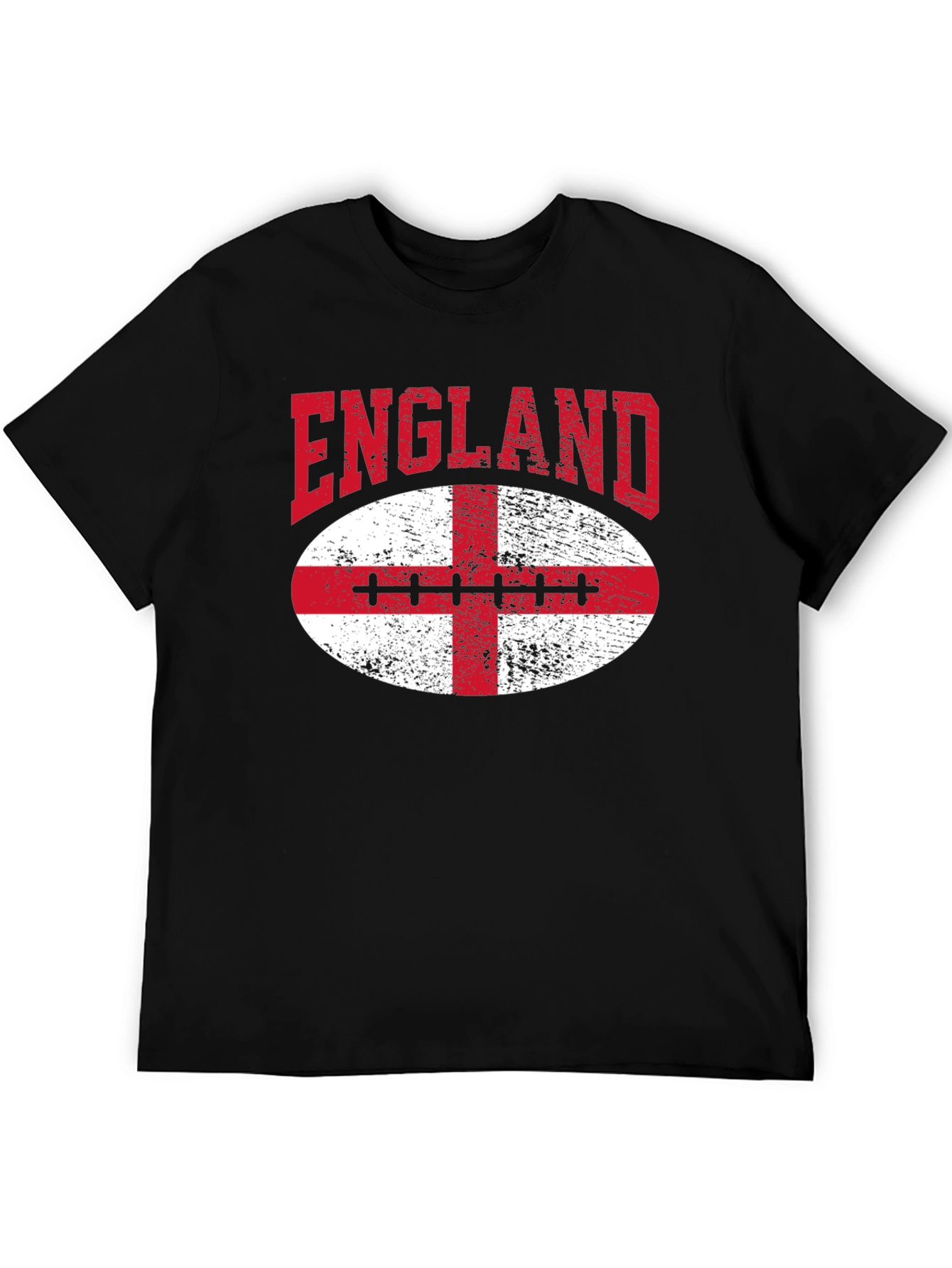 England Rugby T-Shirt - Grunge England Flag Design