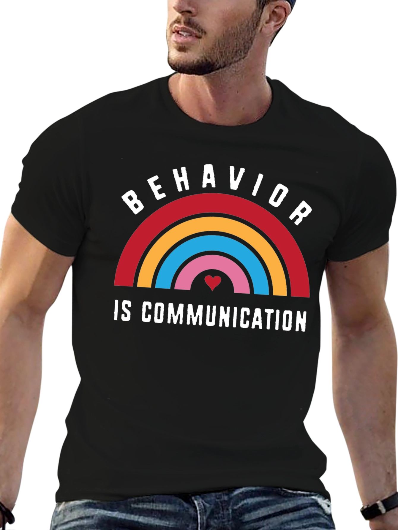 Behavior is Communication Rainbow Graphic Tee