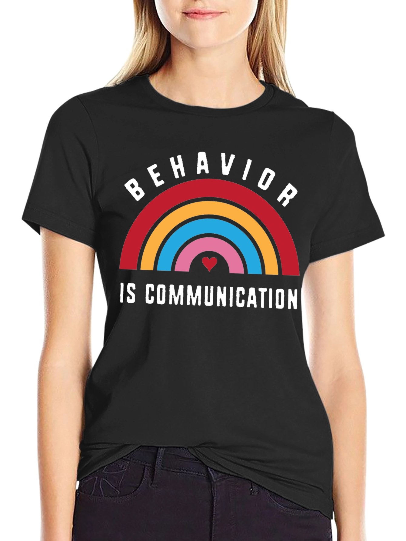 Behavior is Communication Rainbow Graphic Tee