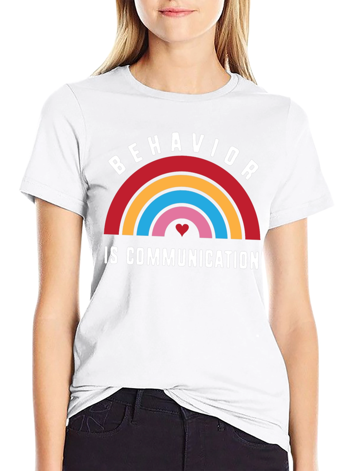 Behavior is Communication Rainbow Graphic Tee