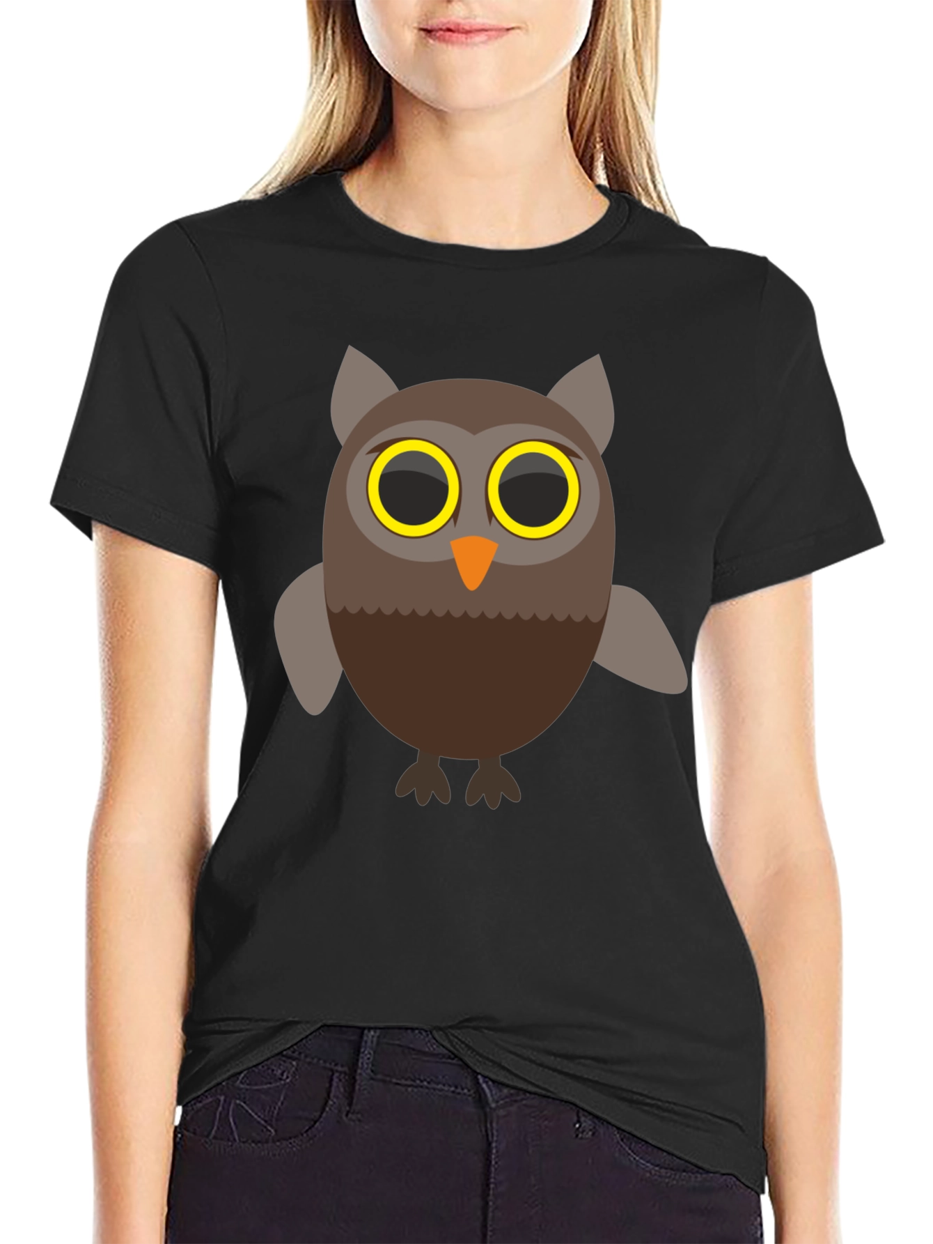 Cool Owl Graphic T-Shirt - Mens Black Tee