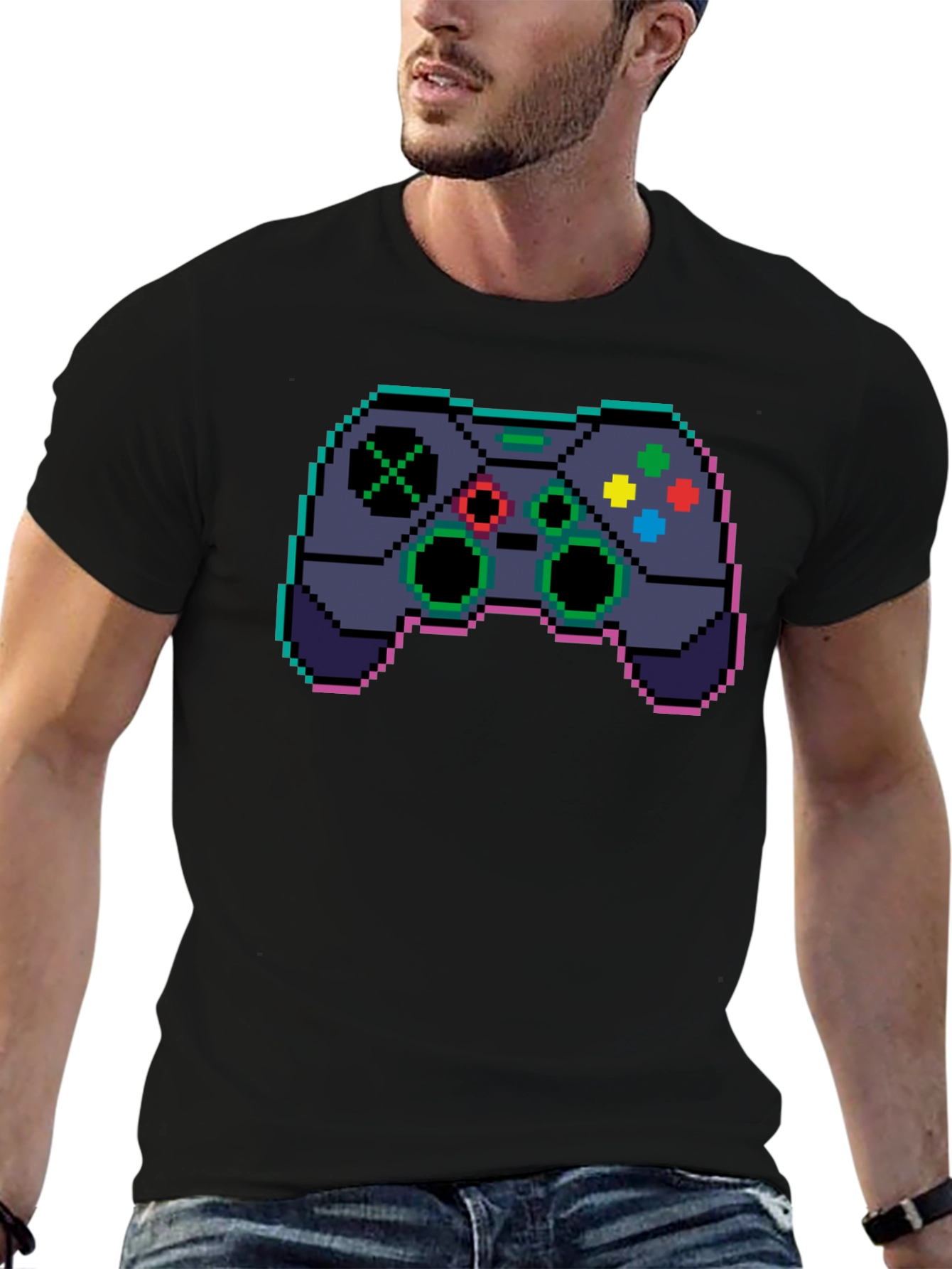 Pixel Game Controller Graphic T-Shirt