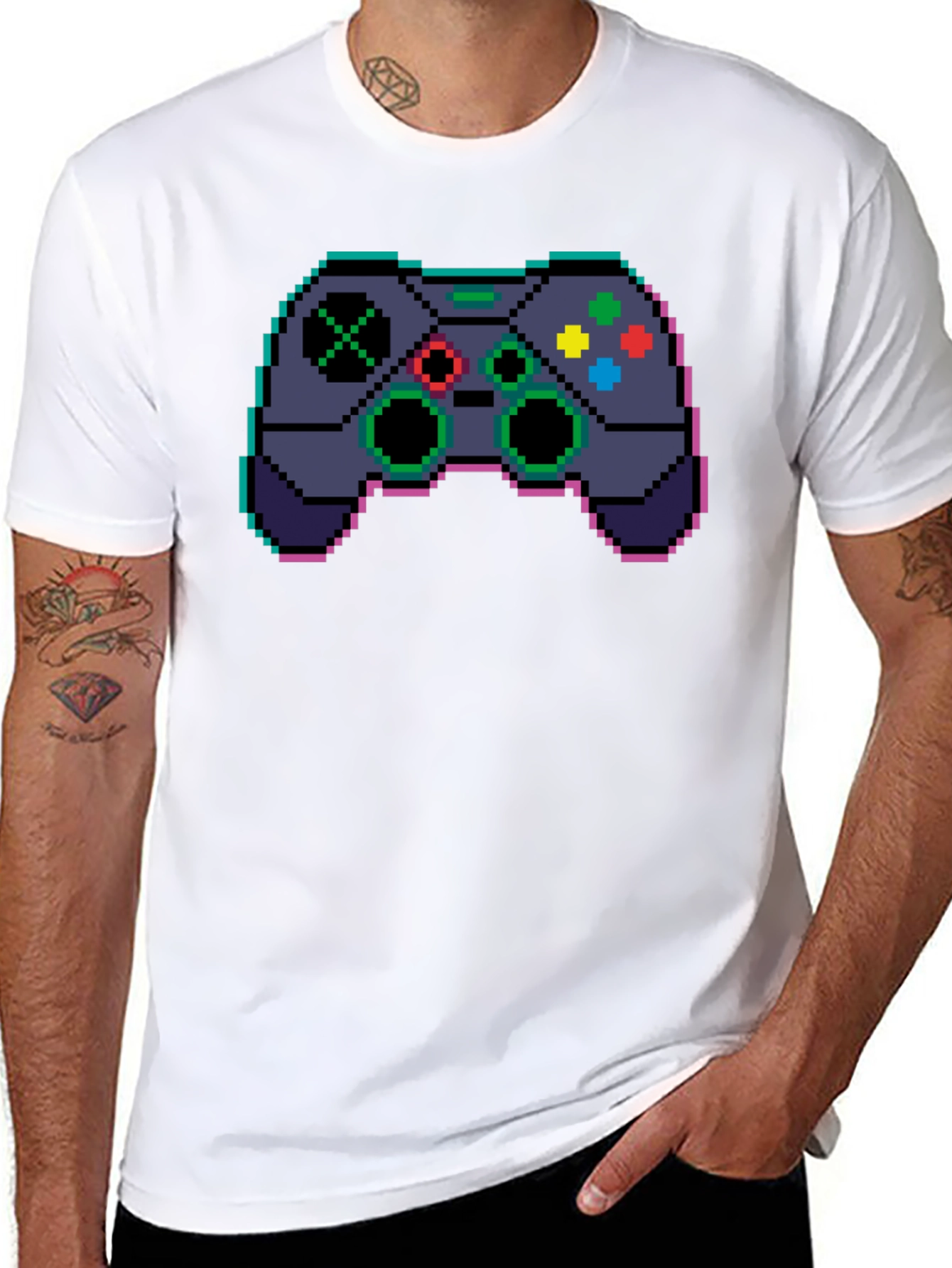 Pixel Game Controller Graphic T-Shirt