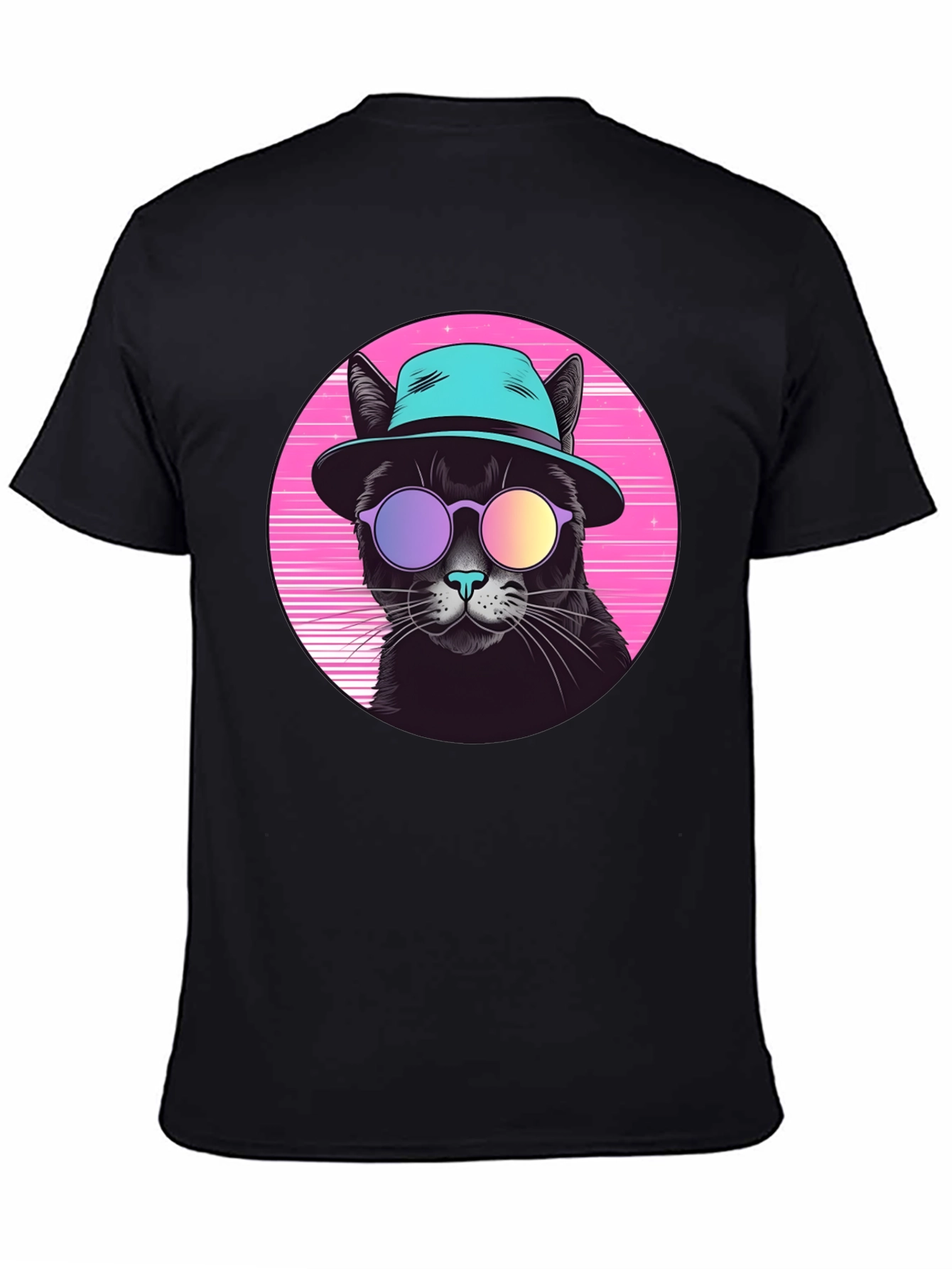 Cool Cat Graphic Tee - Retro Style
