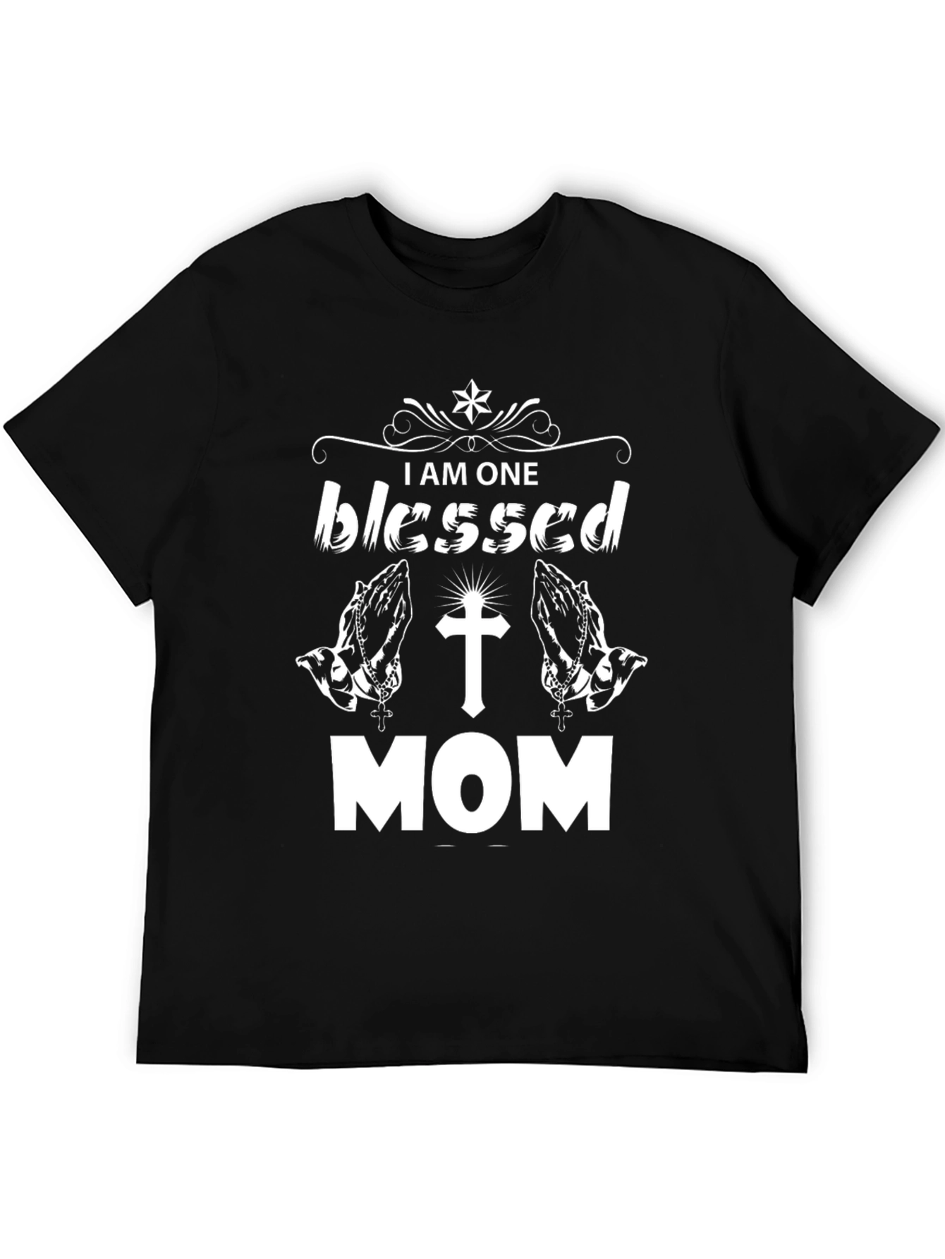 Blessed Mom Graphic T-Shirt - Black