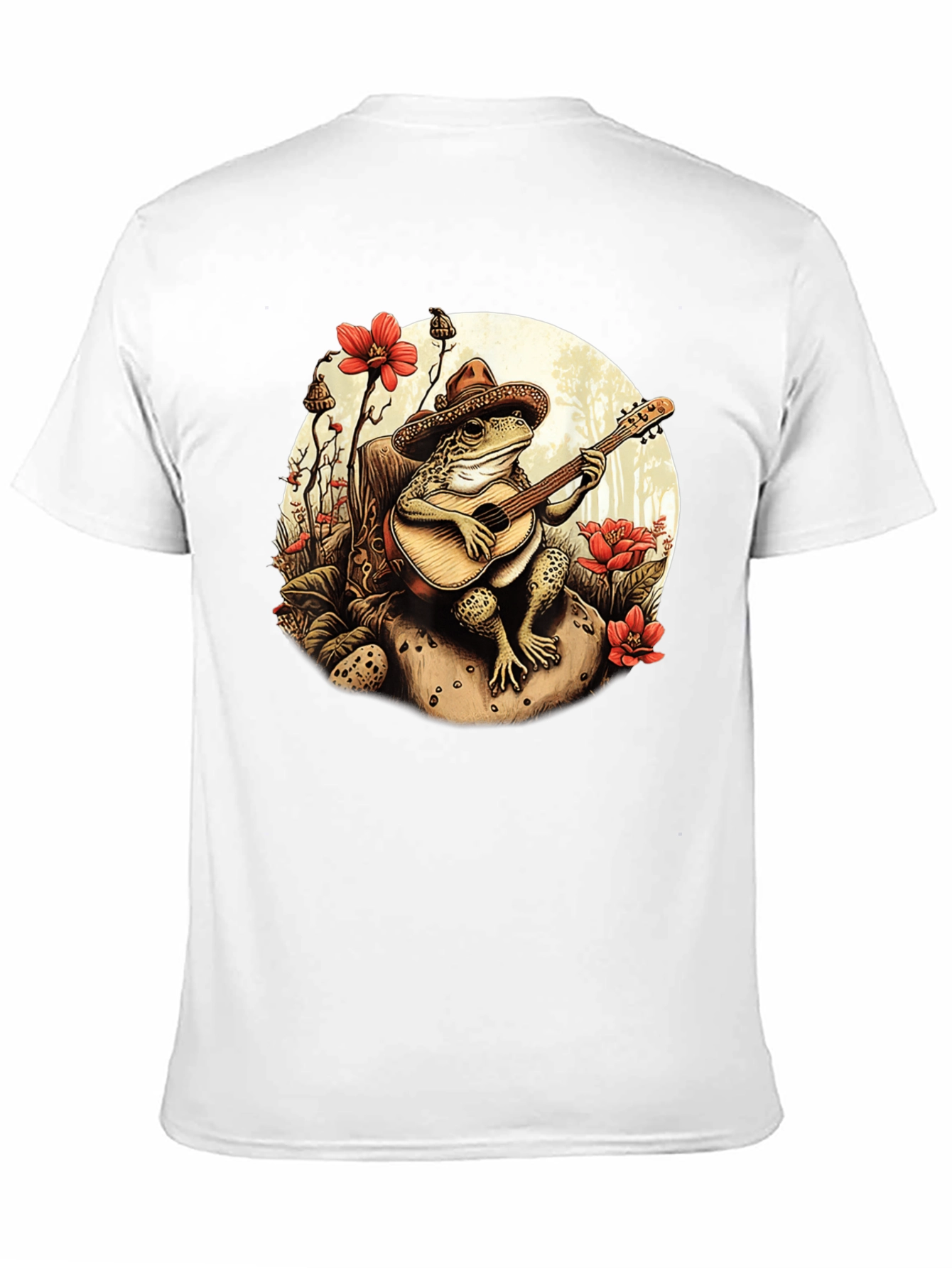 Frog Guitarist T-Shirt - Musical Amphibian Design