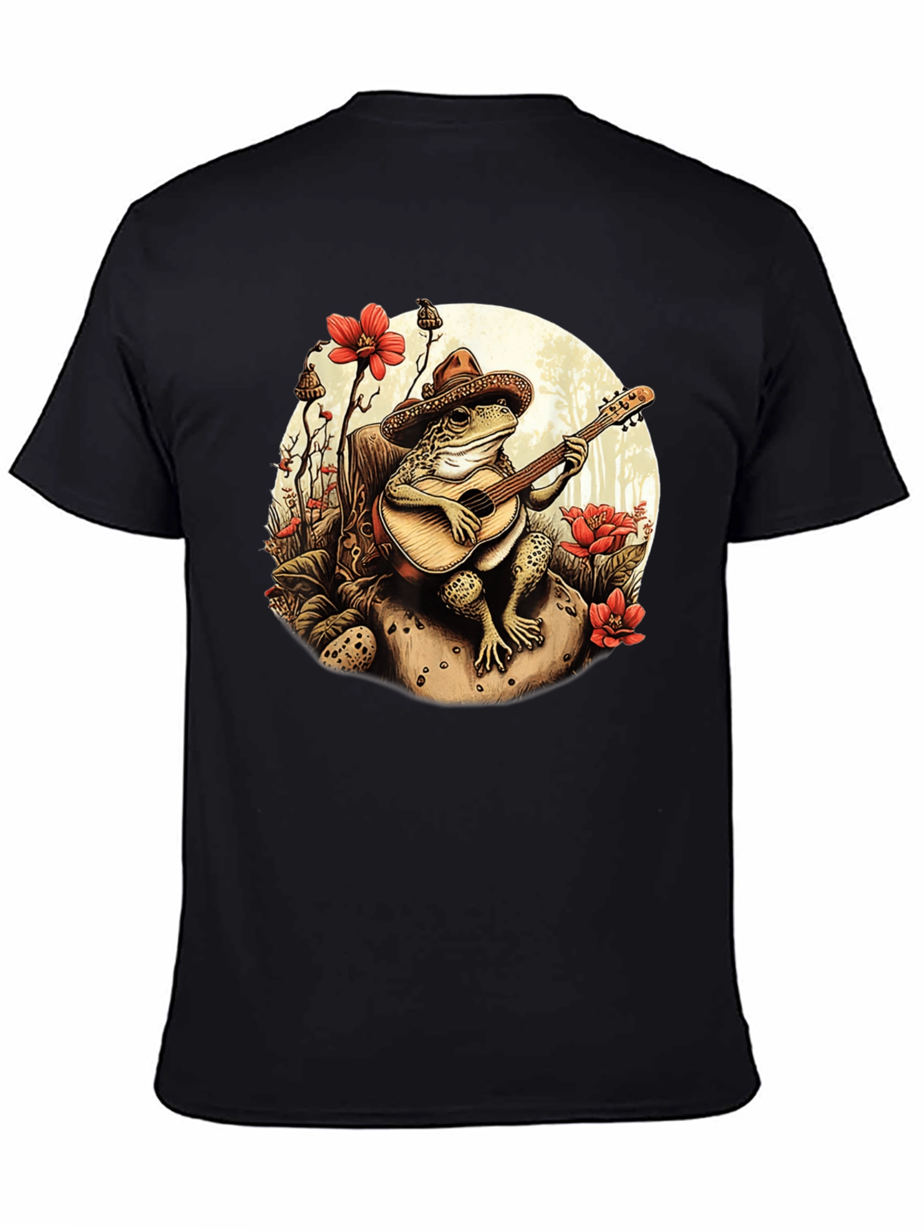 Frog Guitarist T-Shirt - Musical Amphibian Design