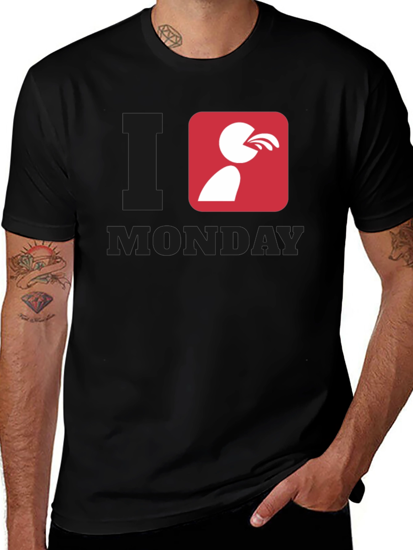 I Hate Monday Graphic Tee - Funny Novelty T-Shirt