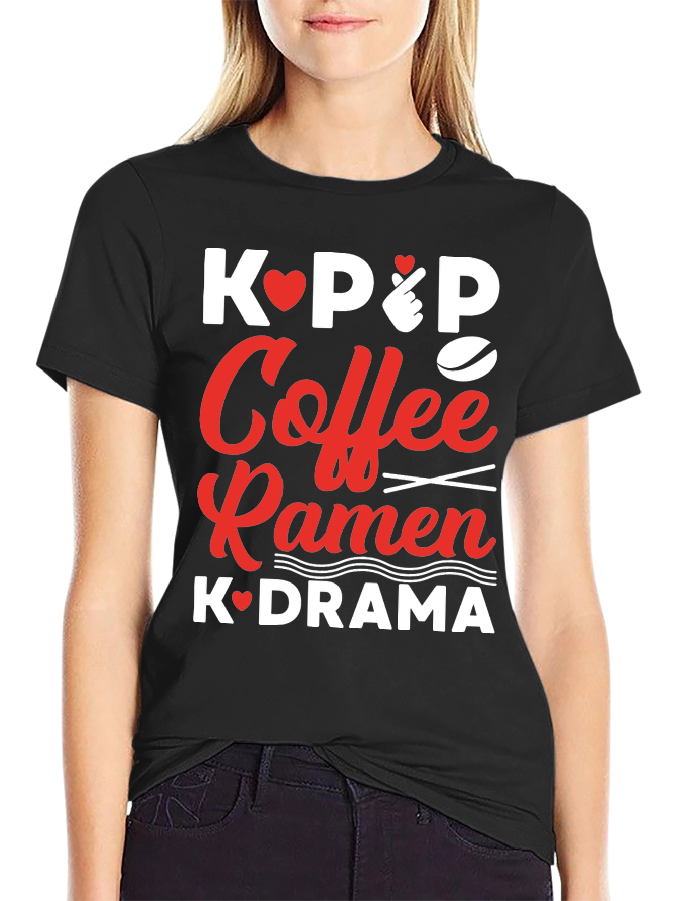 Kpop Coffee Ramen K-drama T-shirt
