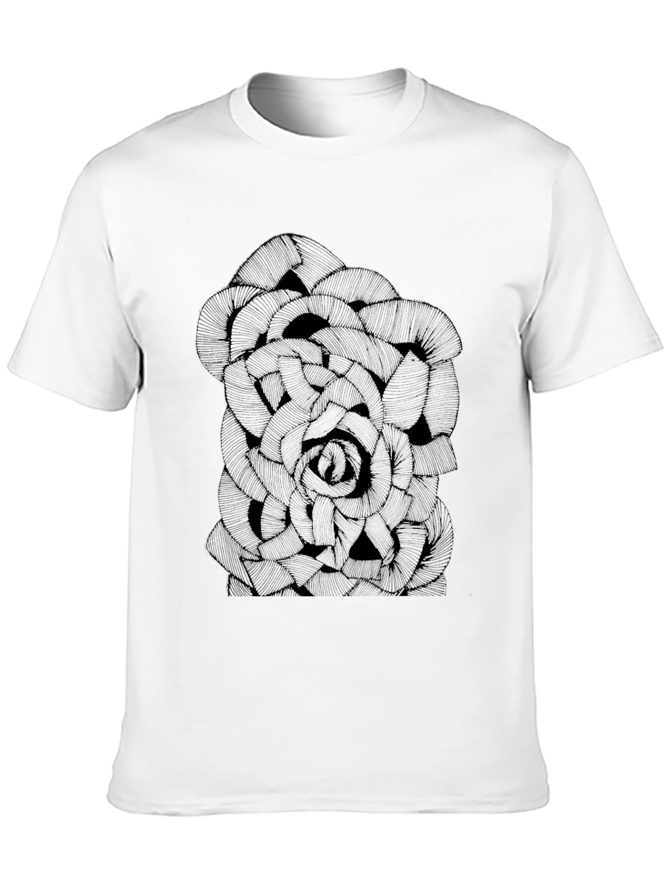 Black Rose Graphic Tee - Mens Casual T-Shirt