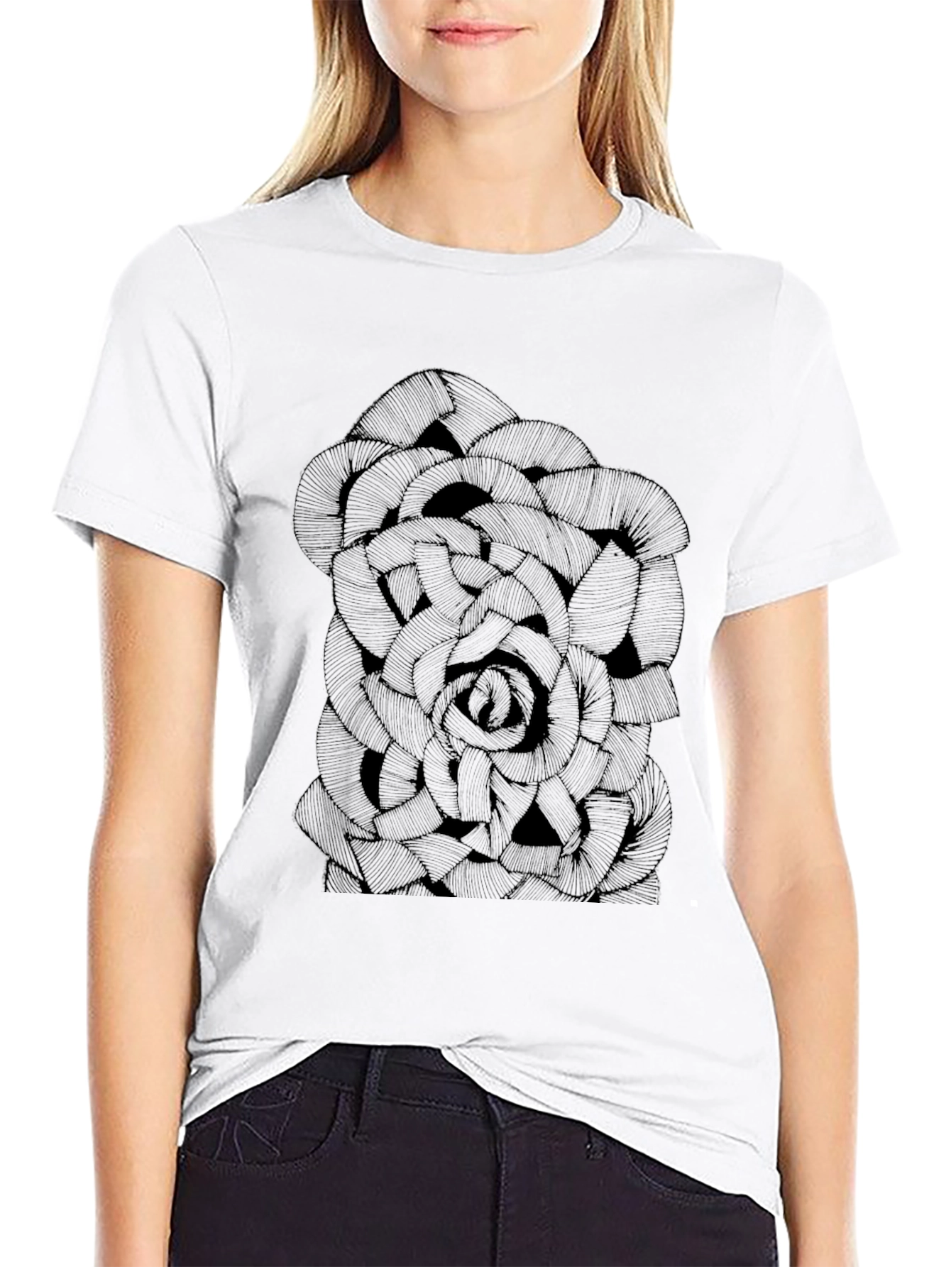 Black Rose Graphic Tee - Mens Casual T-Shirt