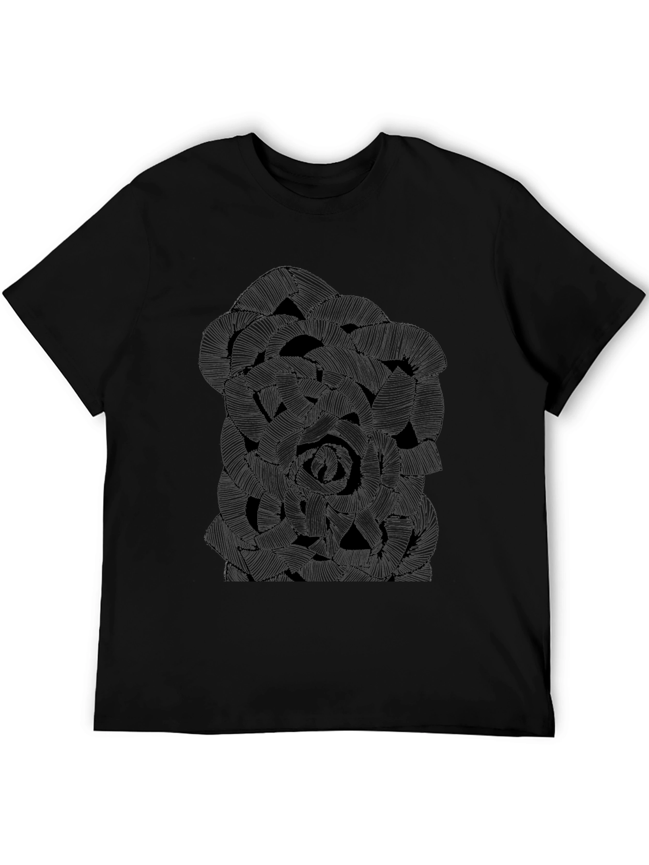Black Rose Graphic Tee - Mens Casual T-Shirt