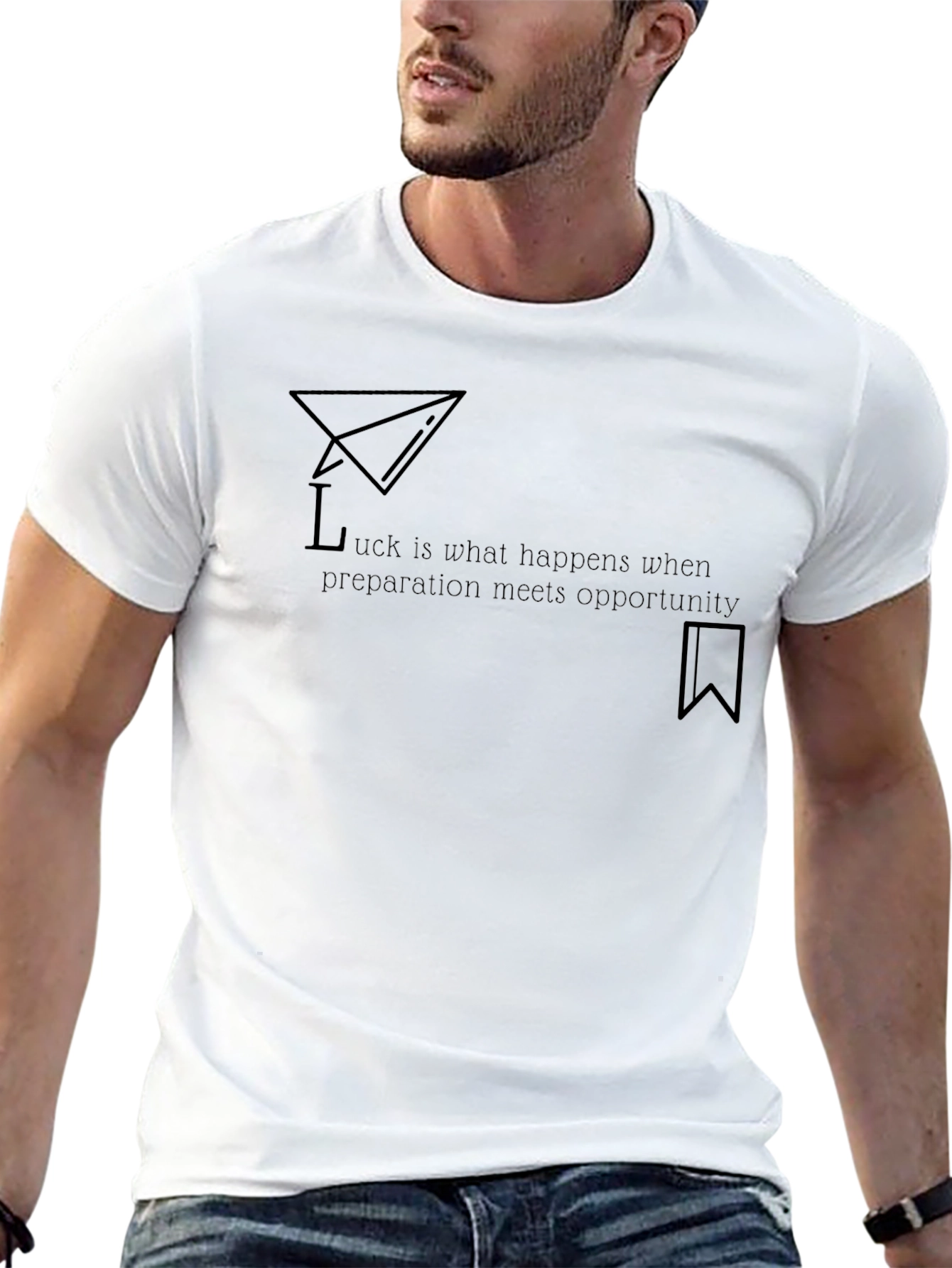 Inspirational Quote Graphic Tee - Black