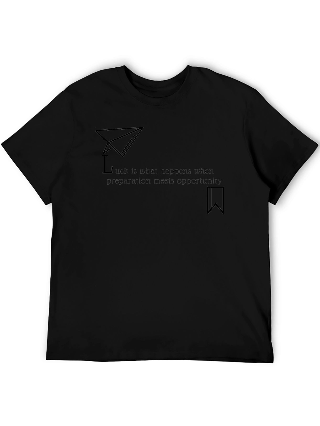 Inspirational Quote Graphic Tee - Black