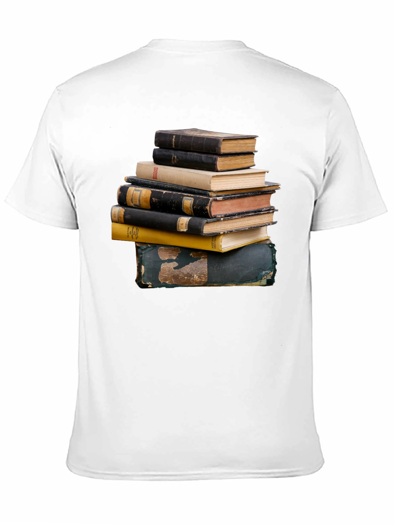 Stacked Books Graphic T-Shirt | Black