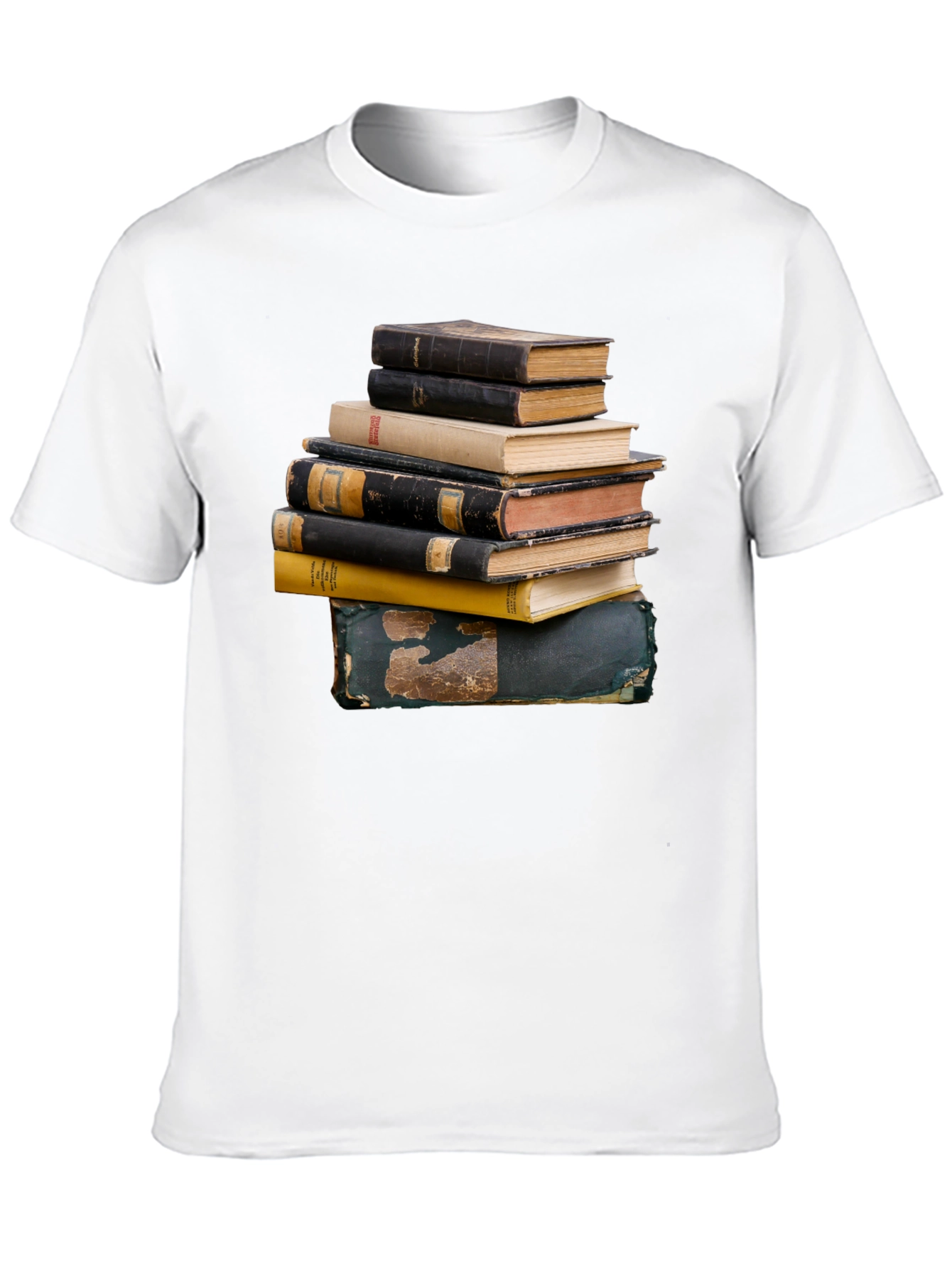Stacked Books Graphic T-Shirt | Black