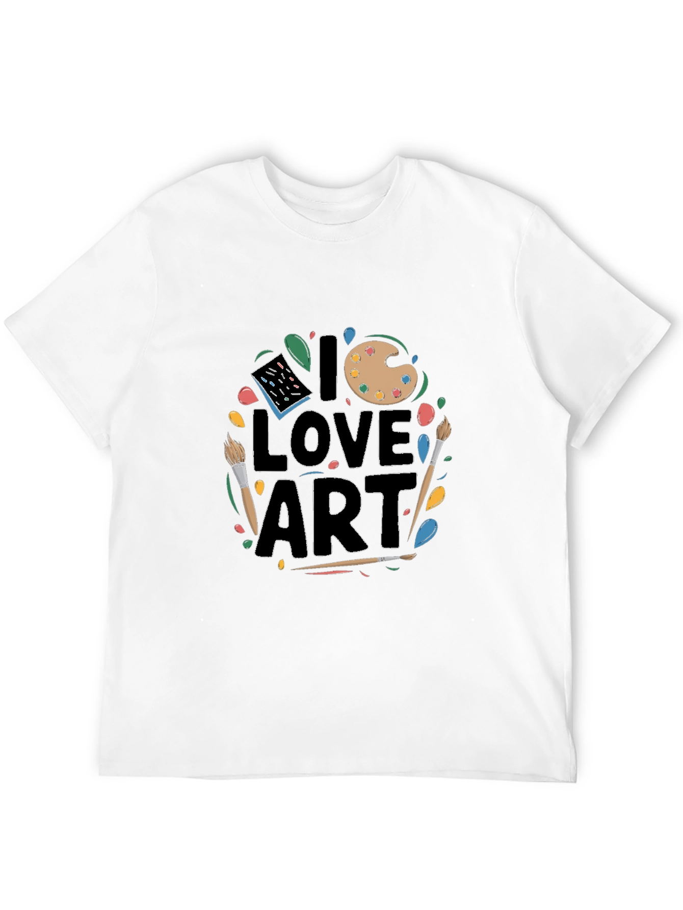 I Love Art Graphic T-Shirt - Artistic Palette Design