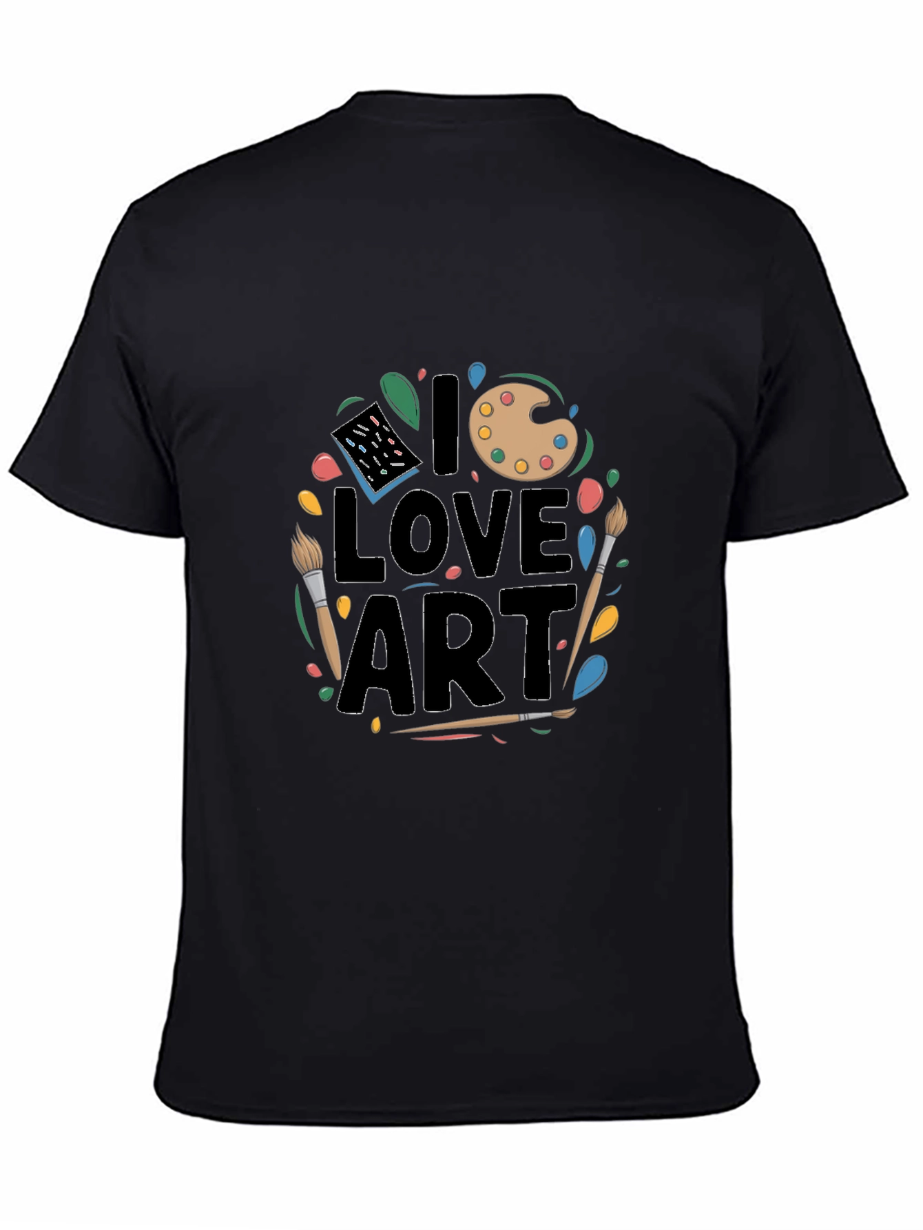 I Love Art Graphic T-Shirt - Artistic Palette Design
