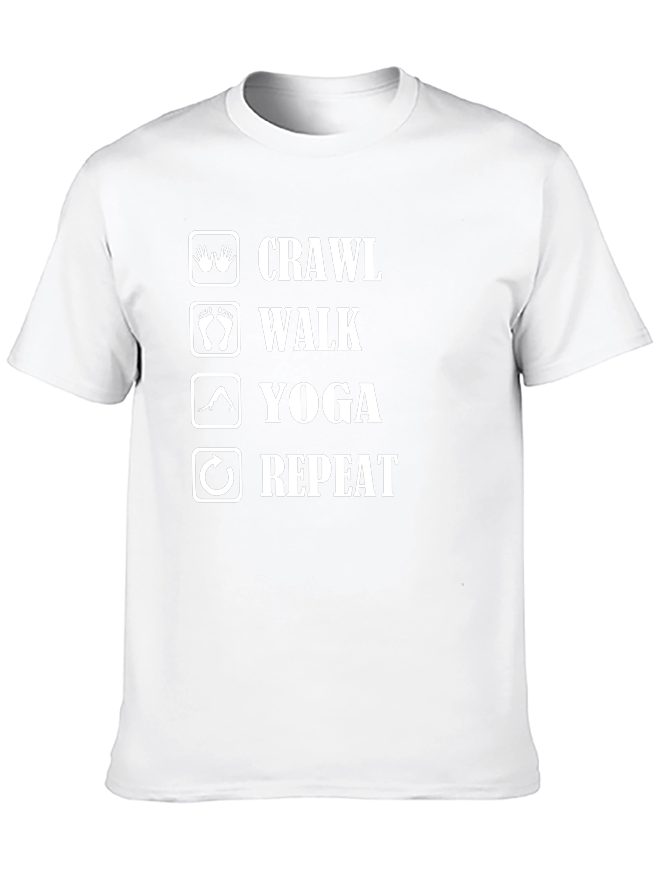 Crawl Walk Yoga Repeat Graphic T-Shirt