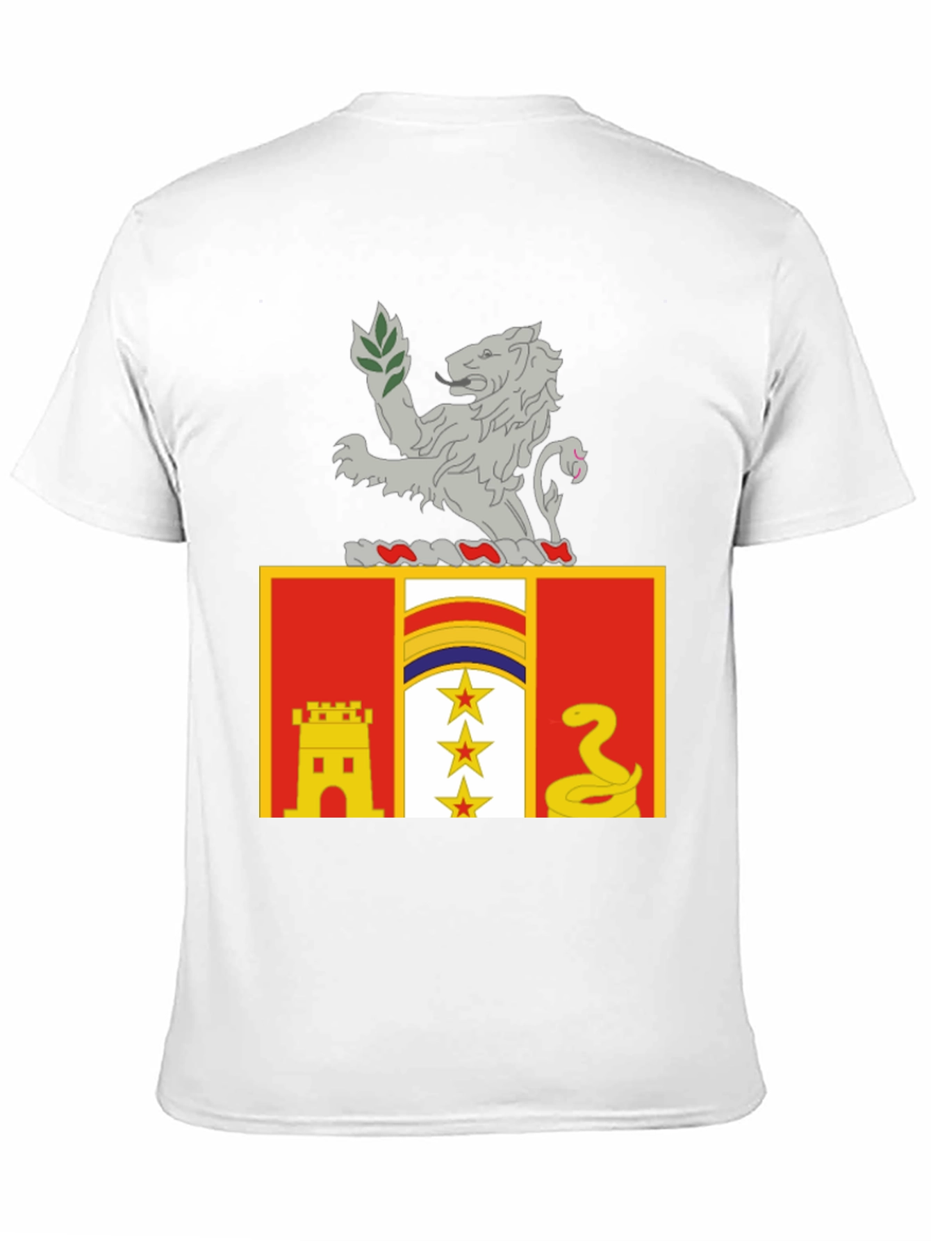 Flag Lion Emblem Black T-Shirt
