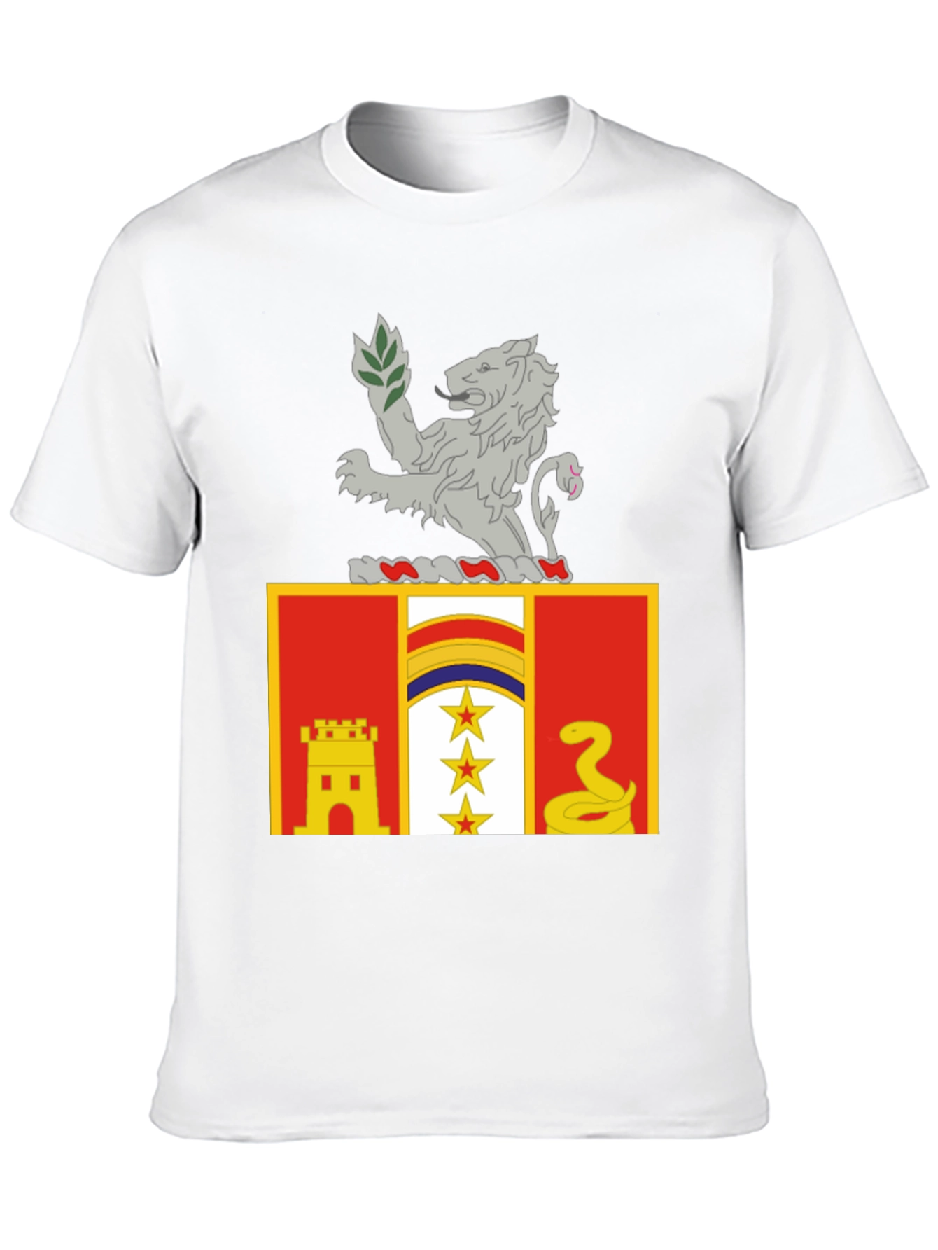 Flag Lion Emblem Black T-Shirt