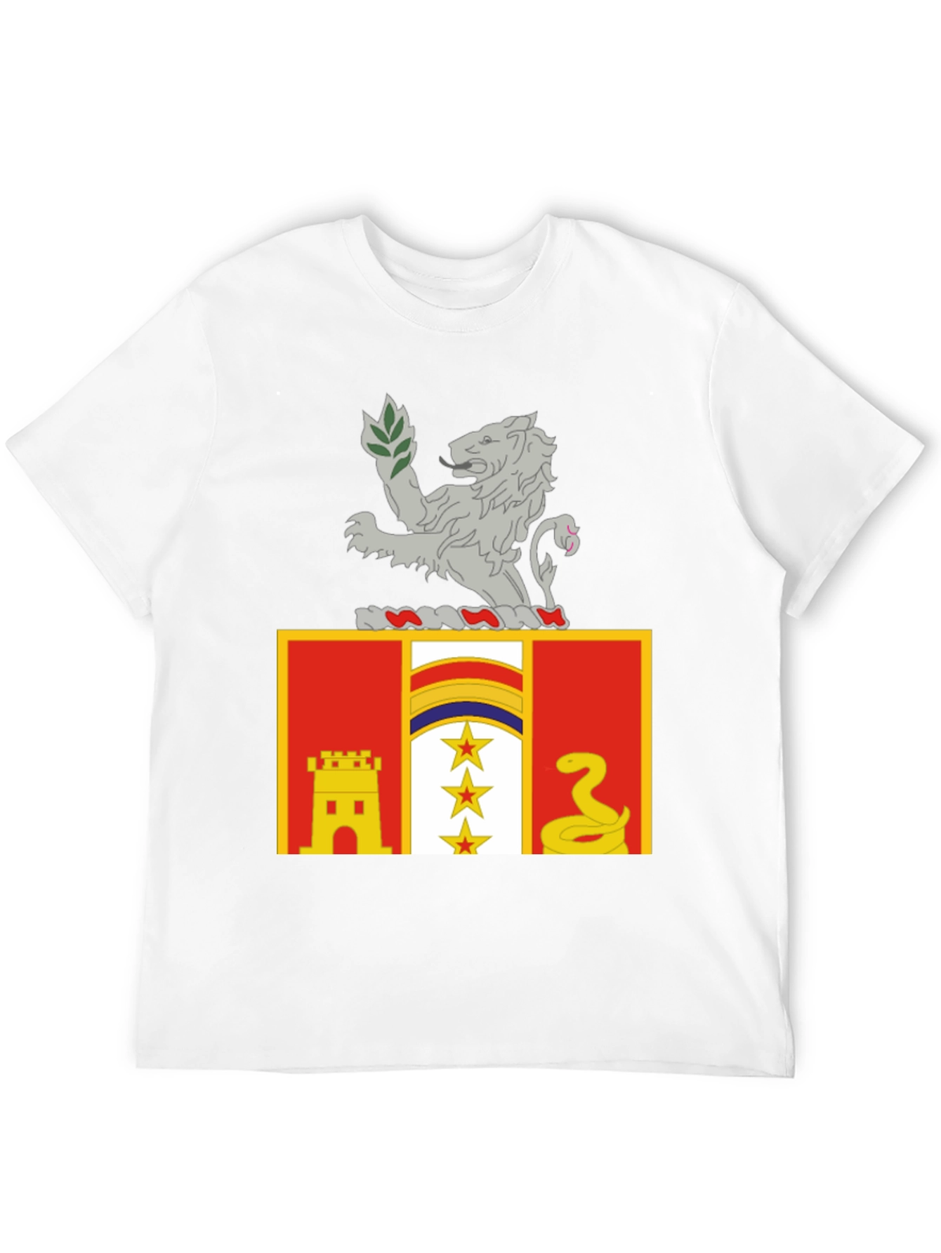Flag Lion Emblem Black T-Shirt