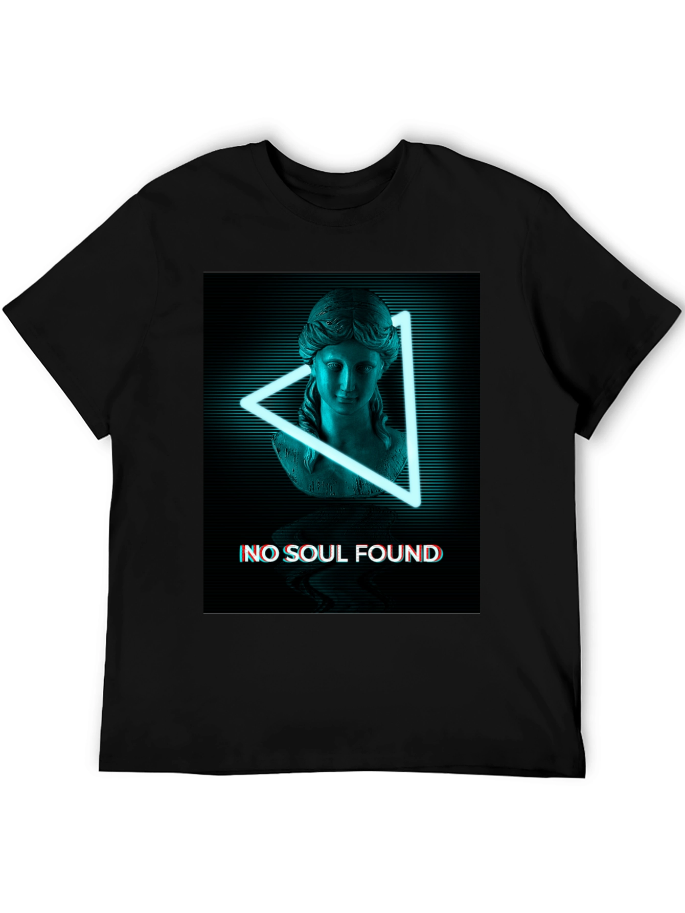 Neon Statue Graphic Tee - No Soul Found T-Shirt